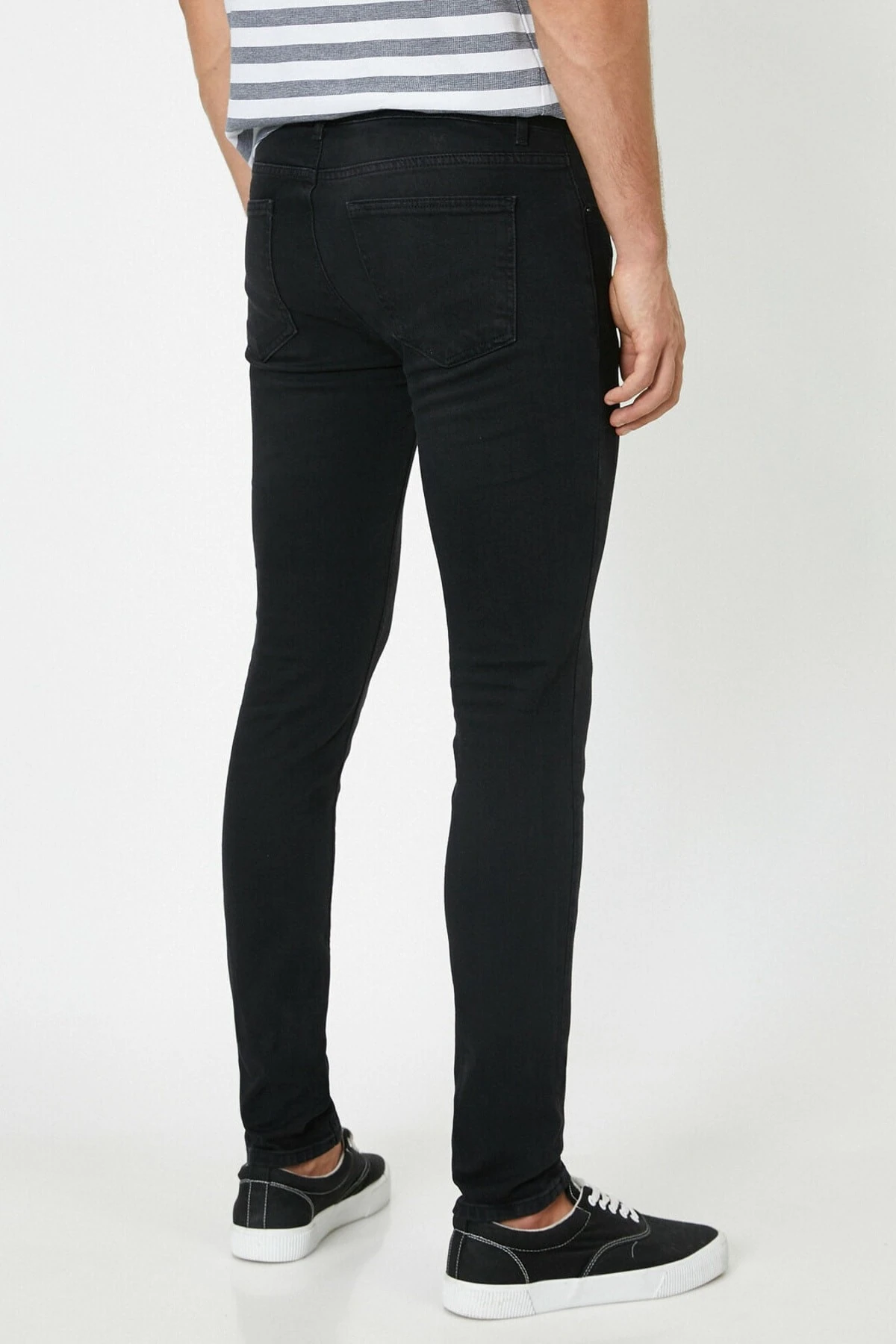 Erkek Antrasit Cepli Jeans