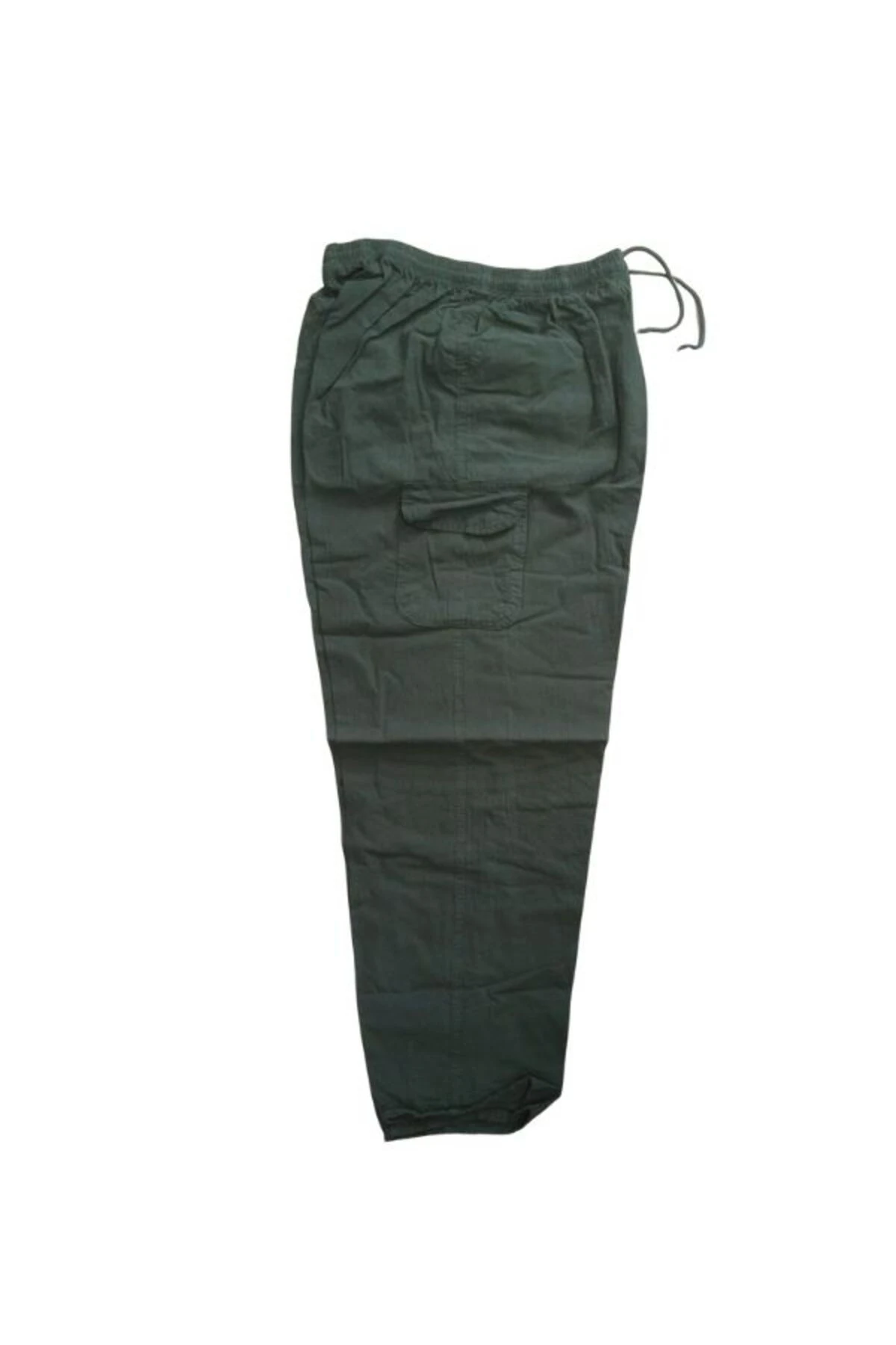 %100 Keten Süper Battal Pantolon 6XL-7XL-8XL | Bel Lastikli, Yandan Cepli Rahat Kesim