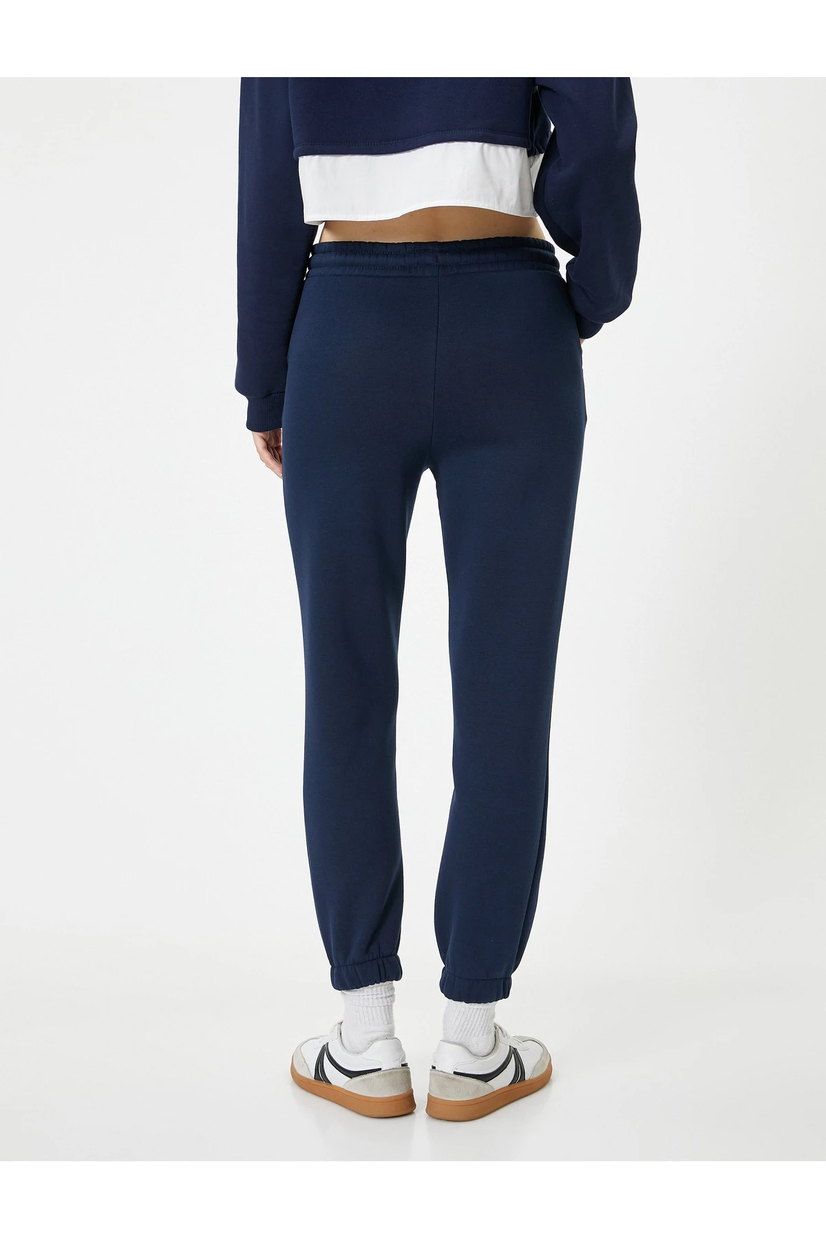 Şardonlu Jogger Eşofman Altı Beli Bağlamalı Cepli
