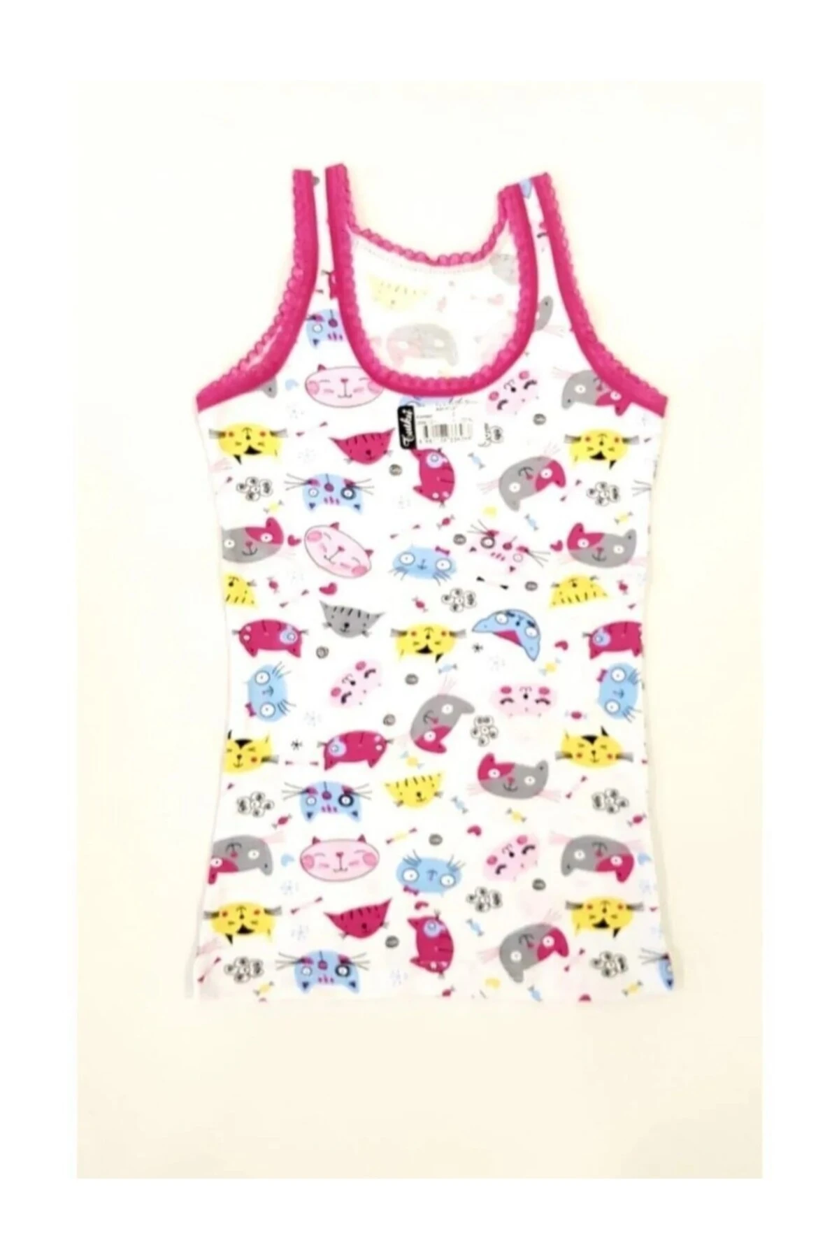 Kız Çocuk 6'lı Desenli Atlet