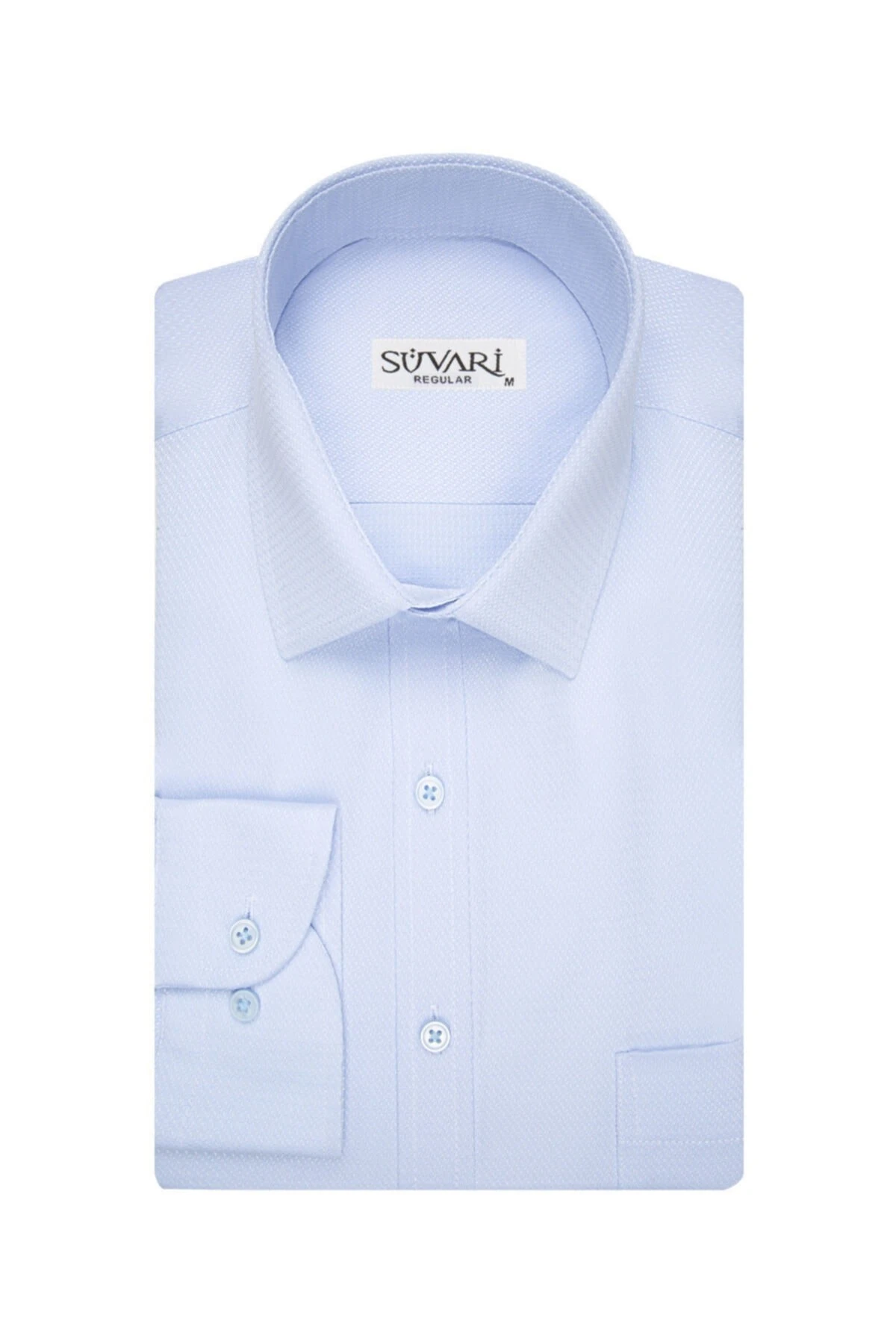 Bol Kesim Armür Desenli Siyah Erkek Gömlek