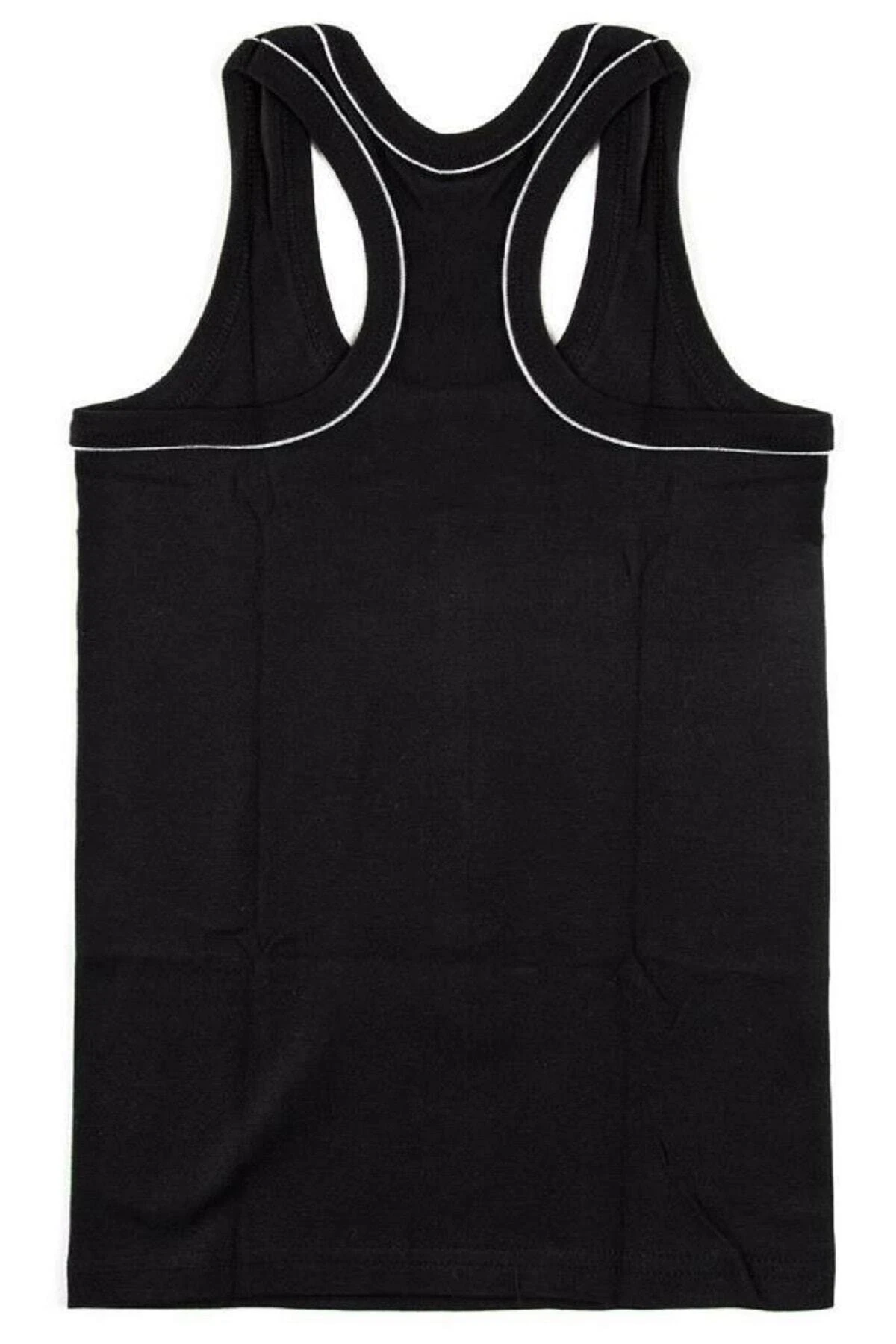 Erkek Çocuk Siyah Pamuklu Spor Atlet Rambo Atlet 6'lı Paket