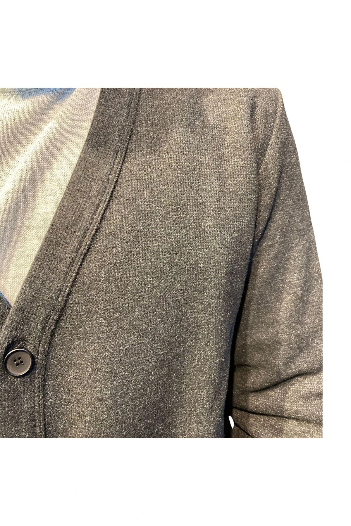 REGULAR KALIP LACİVERT DÜĞMELİ HIRKA