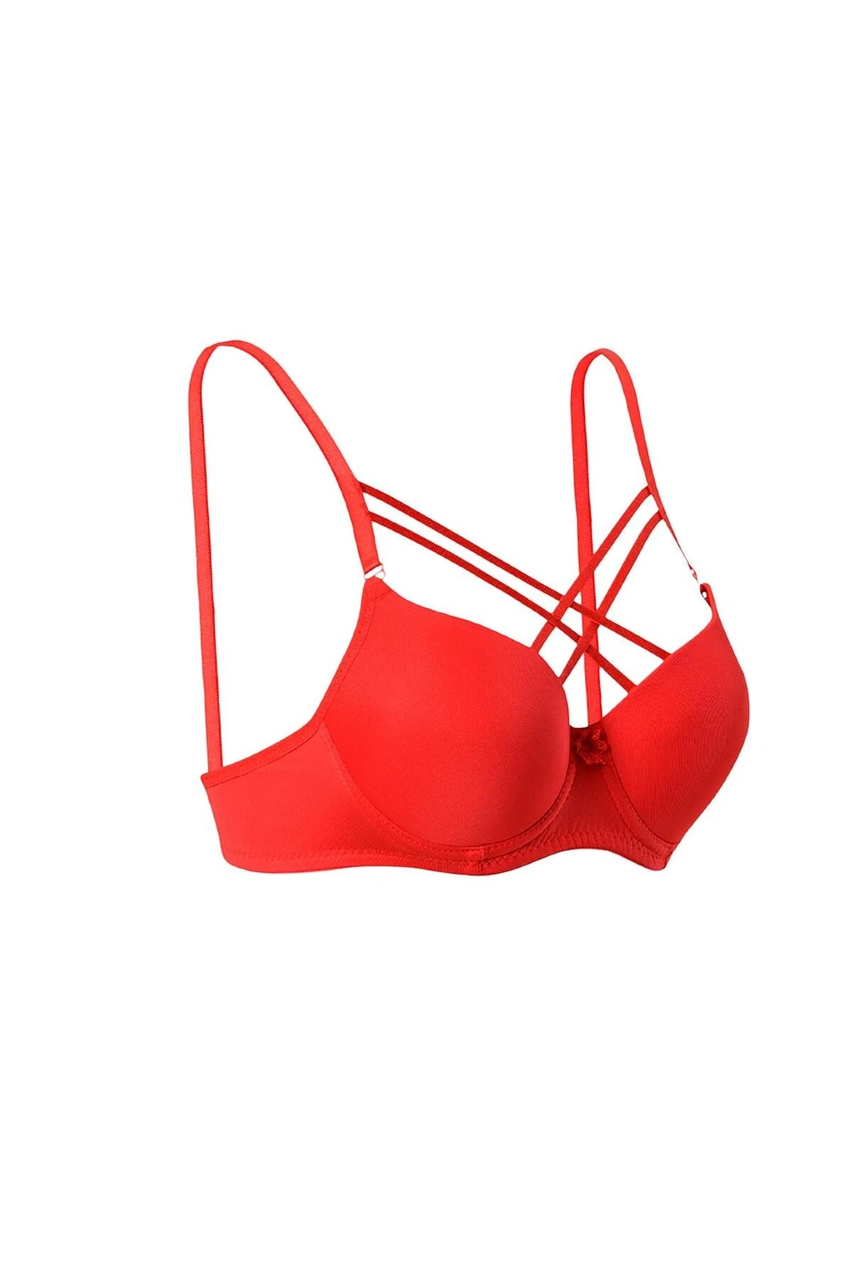 Destekli Dolgulu Dekolteli Bralet Sütyen Beyaz