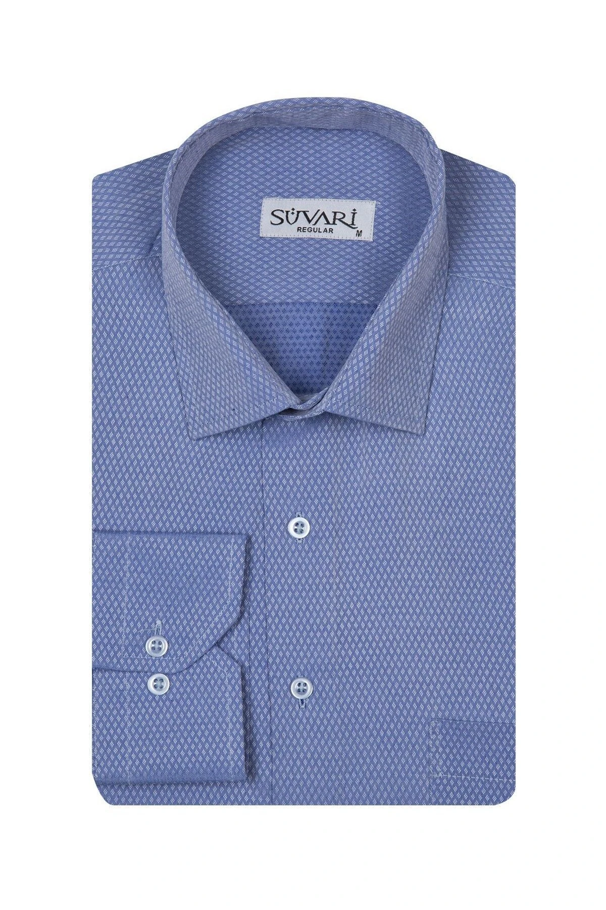 Bol Kesim Armürlü Beyaz Erkek Gömlek