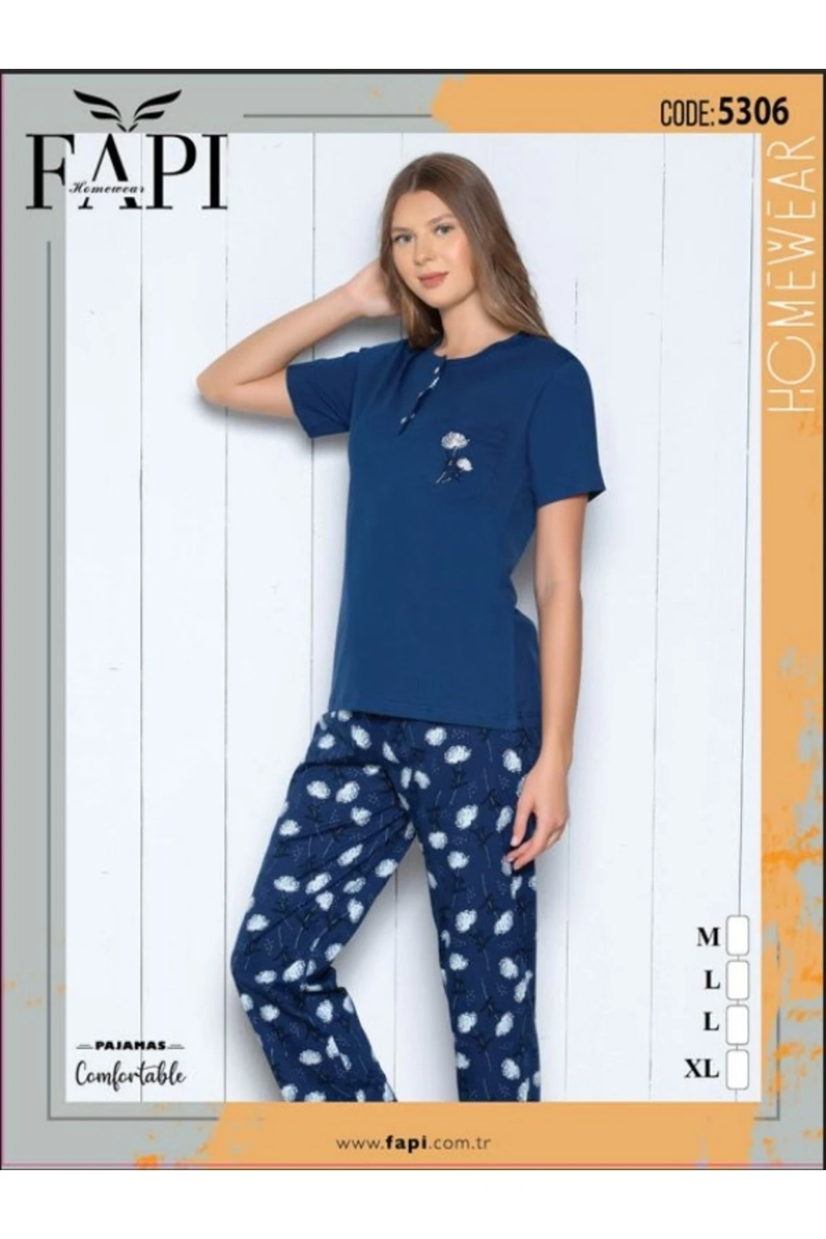 FAPİ PREMİUM KISA KOLLU PİJAMA TAKIMI