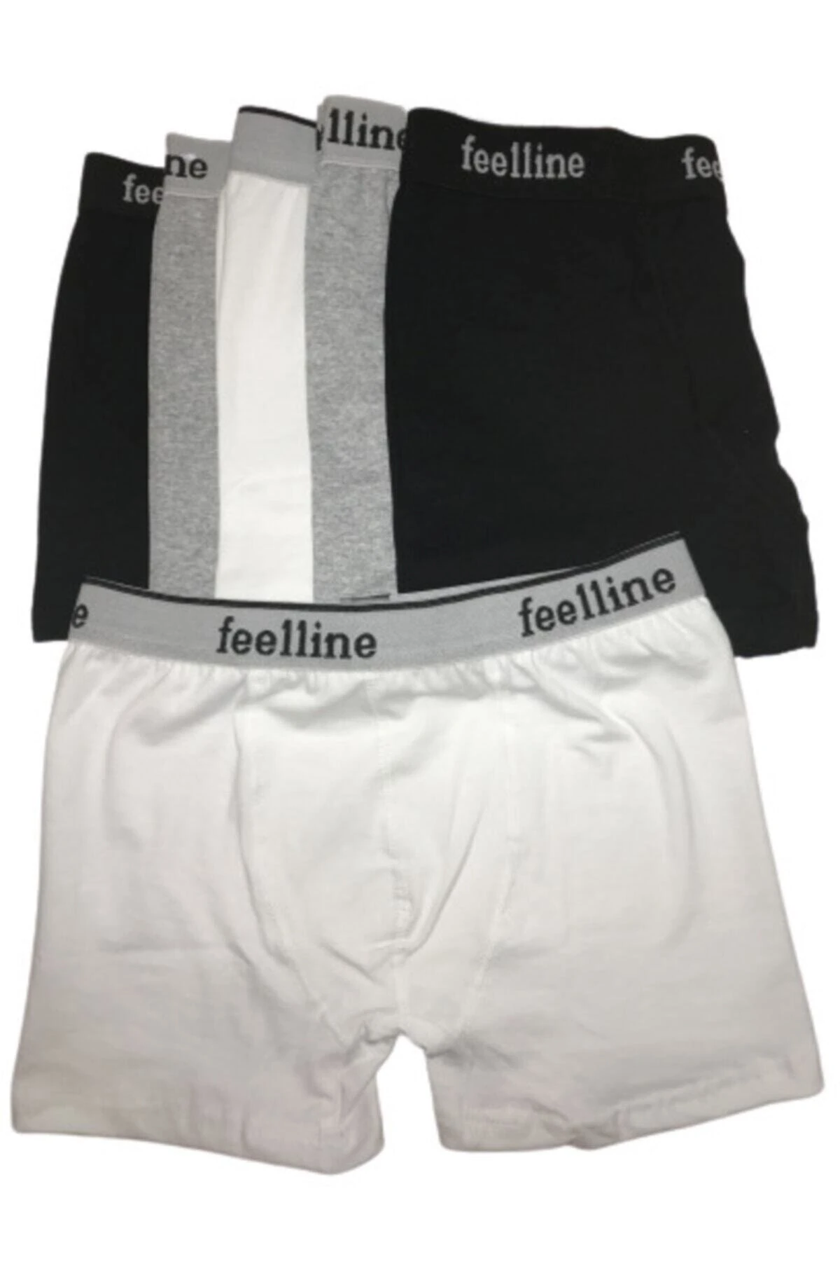 Likralı Erkek 6 Adet Boxer-beyaz Gri Siyah Renklerde