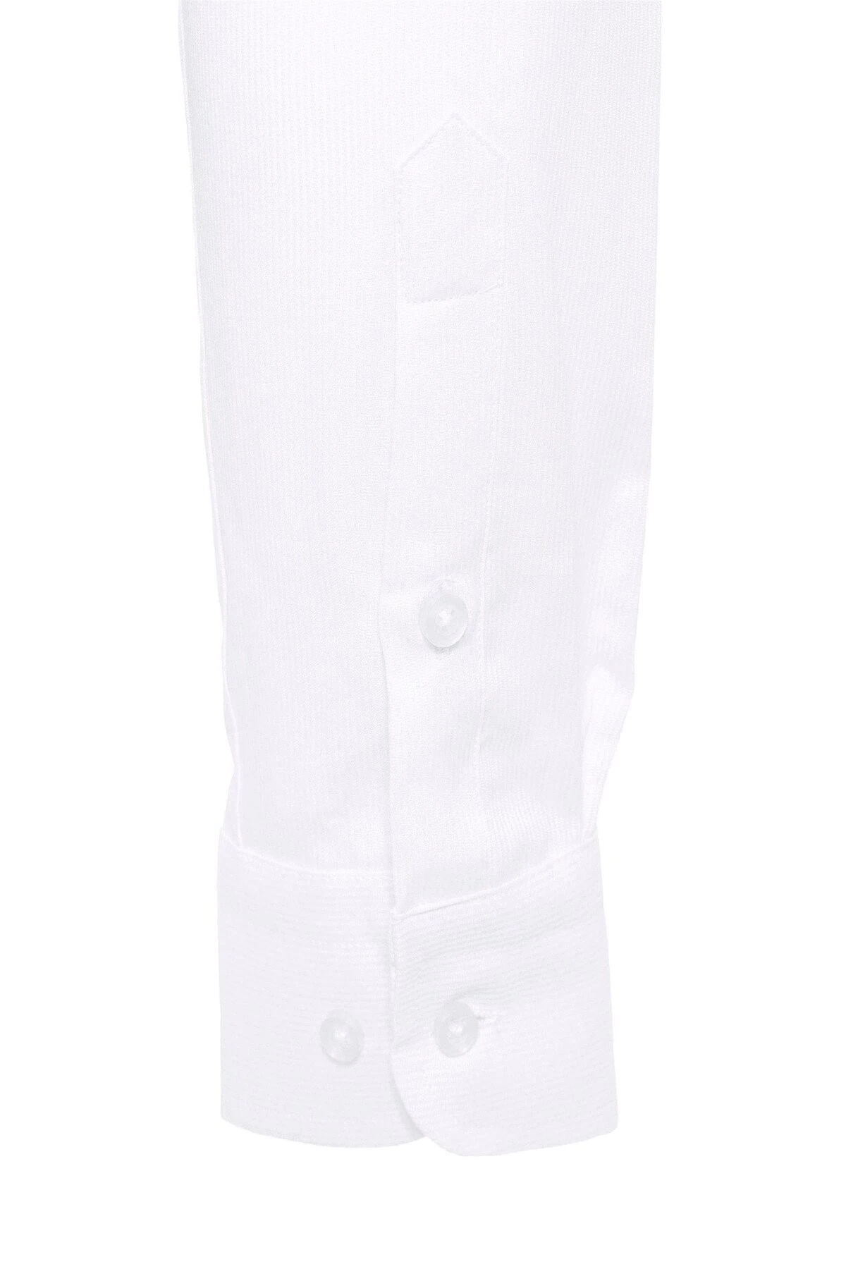 Beyaz Slim Fit Düz Klasik Yaka Gömlek