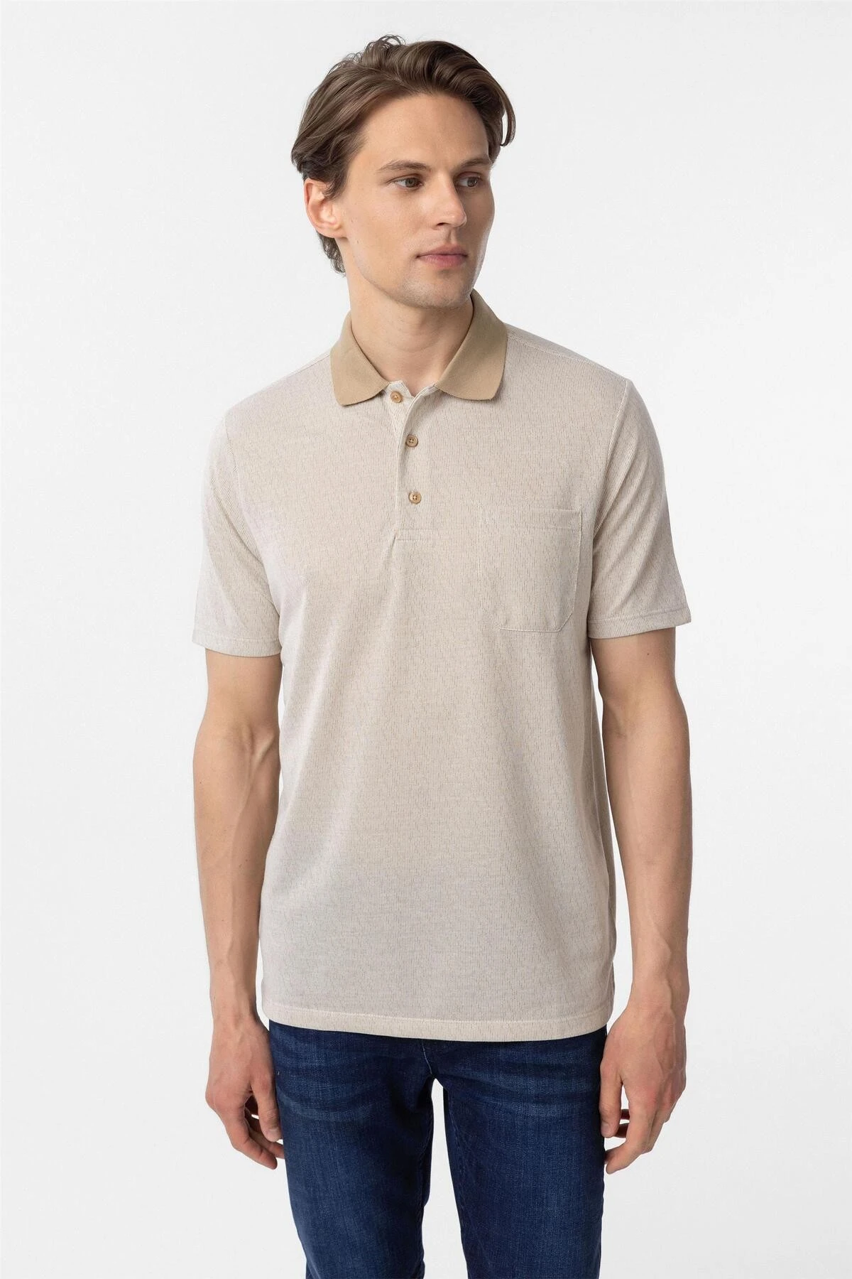 Mavi Regular Armürlü Polo Yaka Tişört