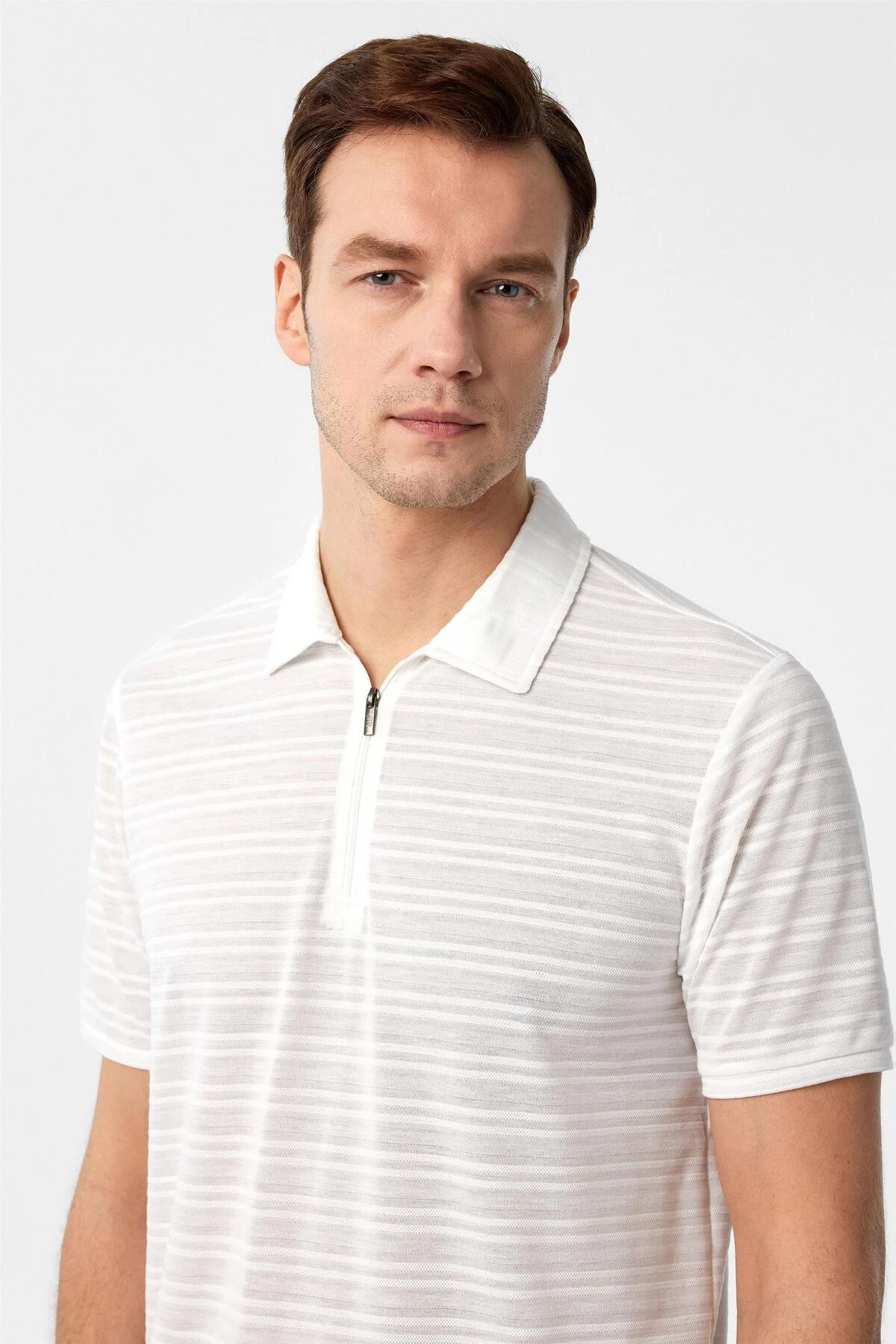 Siyah Slim Fitilli Polo Yaka Tişört