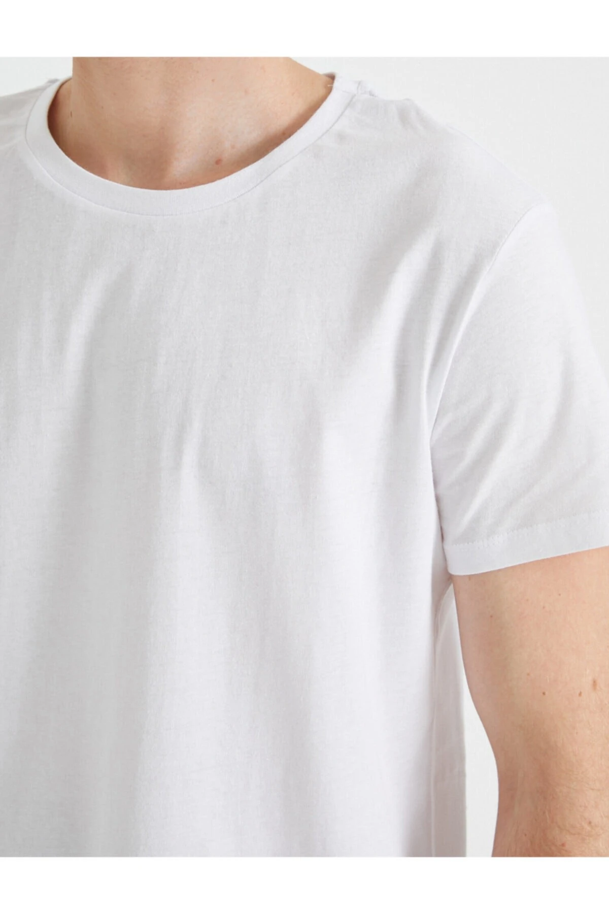 Erkek Bisiklet Yaka Tisört Pamuklu