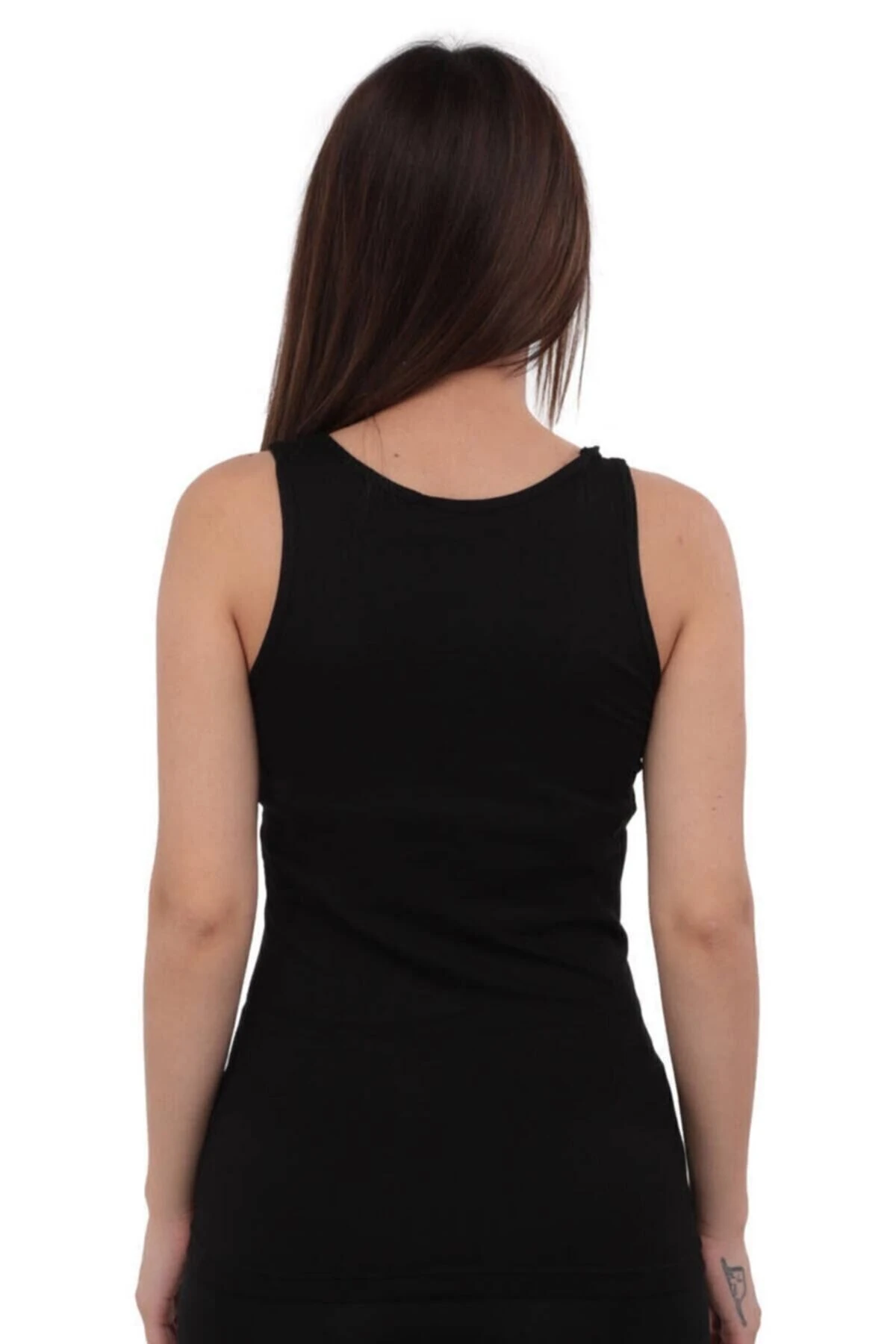 Kadın Beyaz Modal Elastan Likralı Pamuklu Geniş Askılı Atlet