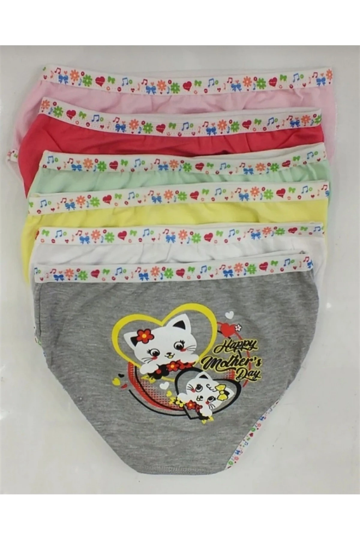 Kız Çocuk 6'lı Arka Baskılı Külot