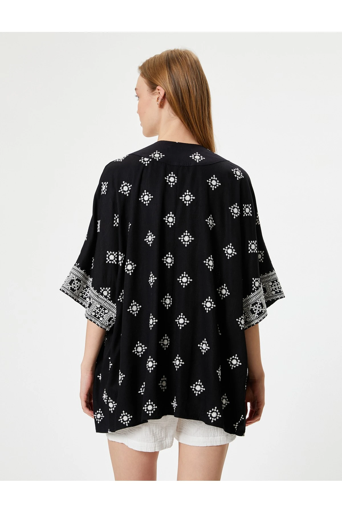 Viskon Kimono Nakışlı