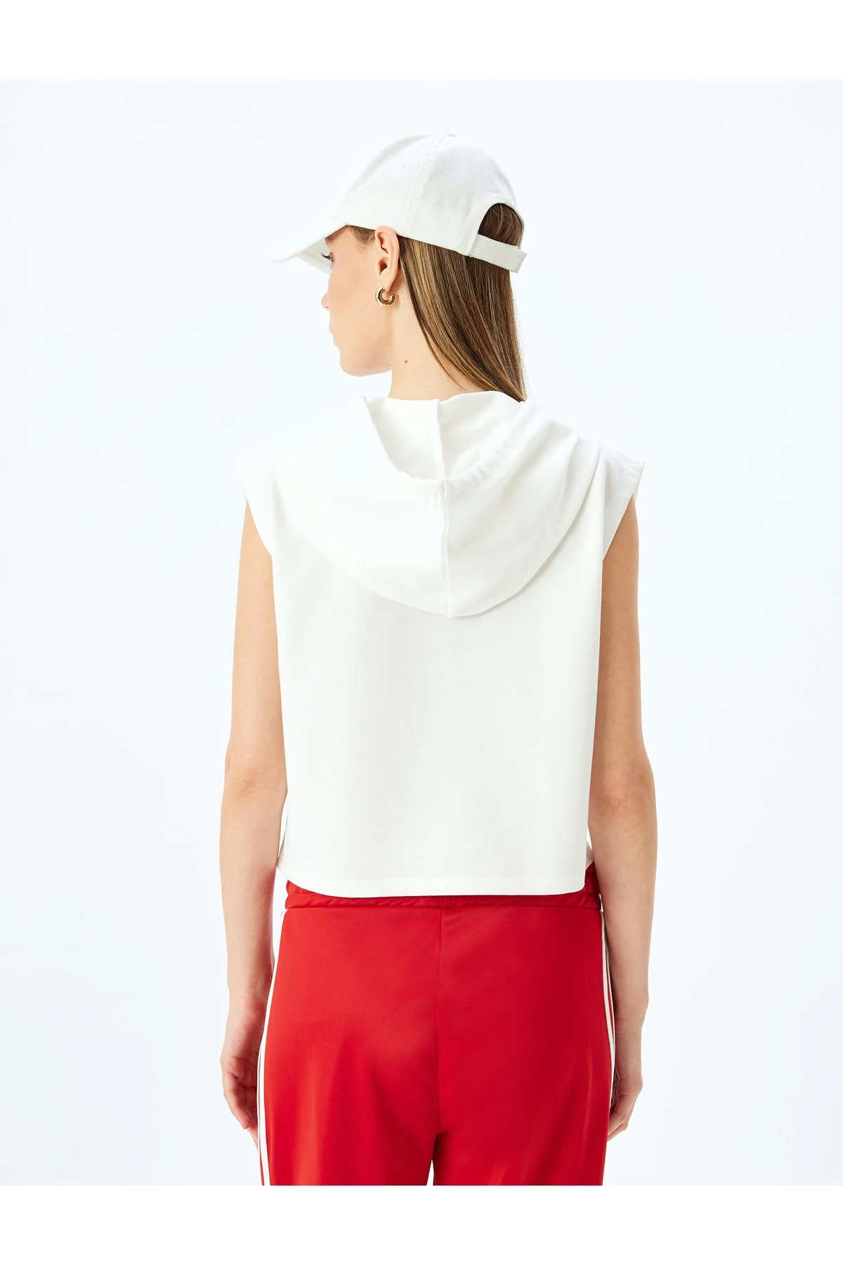 Kolej Baskılı Kolsuz Kapüşonlu Atlet