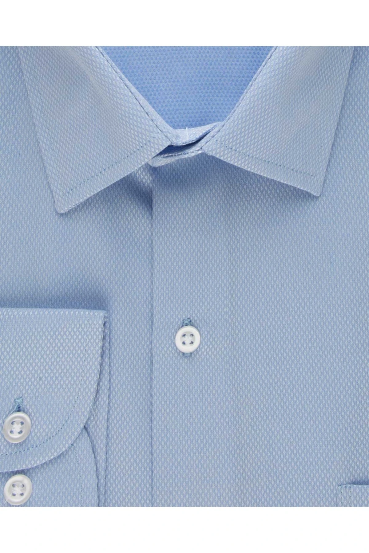 Bol Kesim Armür Desenli Gömlek Siyah