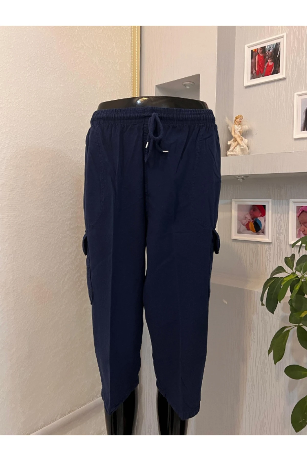 Unisex M-5XL beden %100 Natural Hambezi Keten Komando Cep Kapri