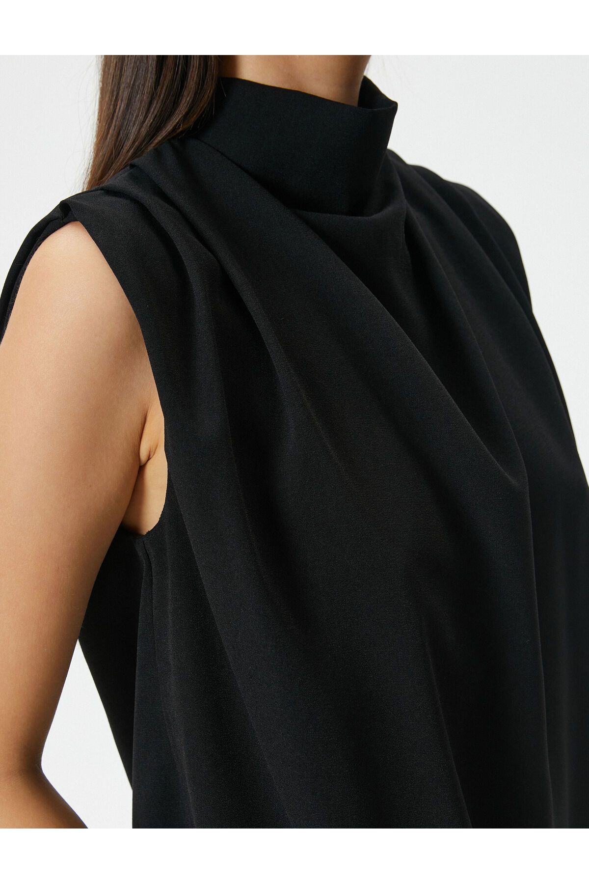 Drape Yaka Bluz Kolsuz