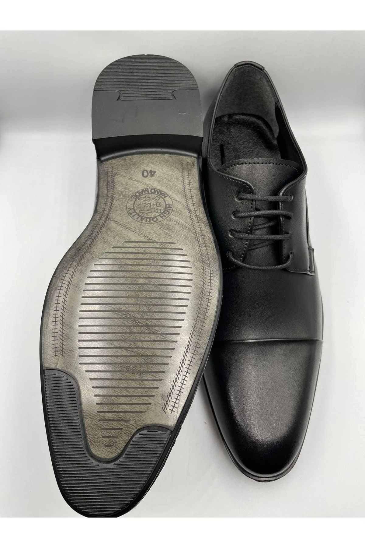 Blues London Mystic Orjinal Deri Siyah Ayakkabı