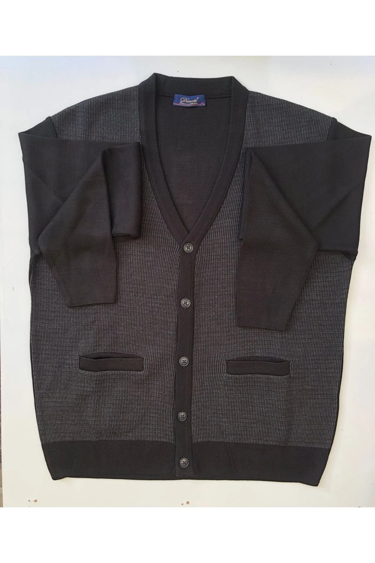 Dvt Çelik Örme Akrilik Düğme Ve Cep Detaylı Hırka Bej