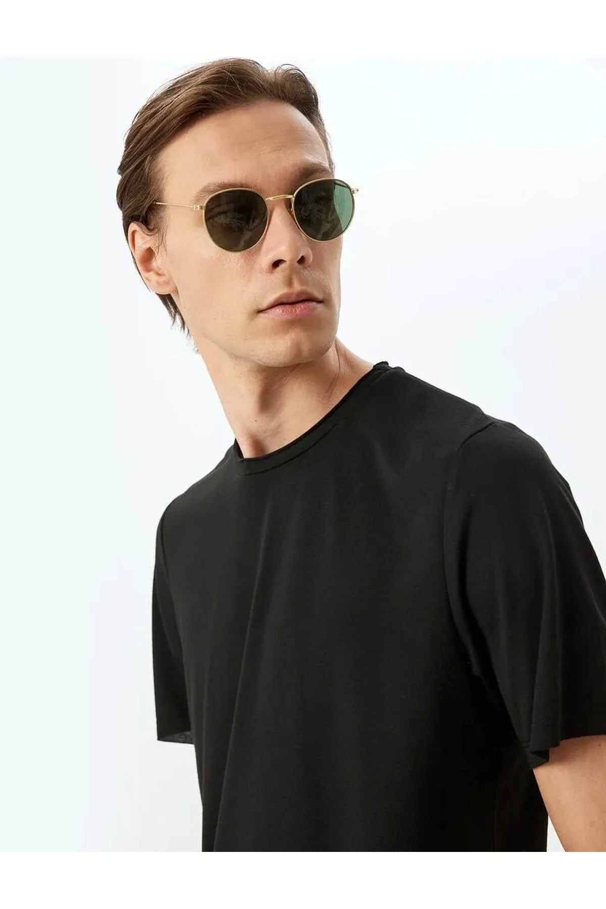 Kısa Kollu Bisiklet Yaka Viskon Karışımlı Beyaz Erkek T-Shirt 5SAM10032HK