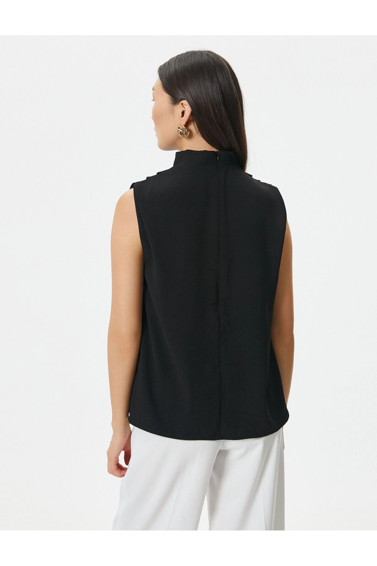 Drape Yaka Bluz Kolsuz