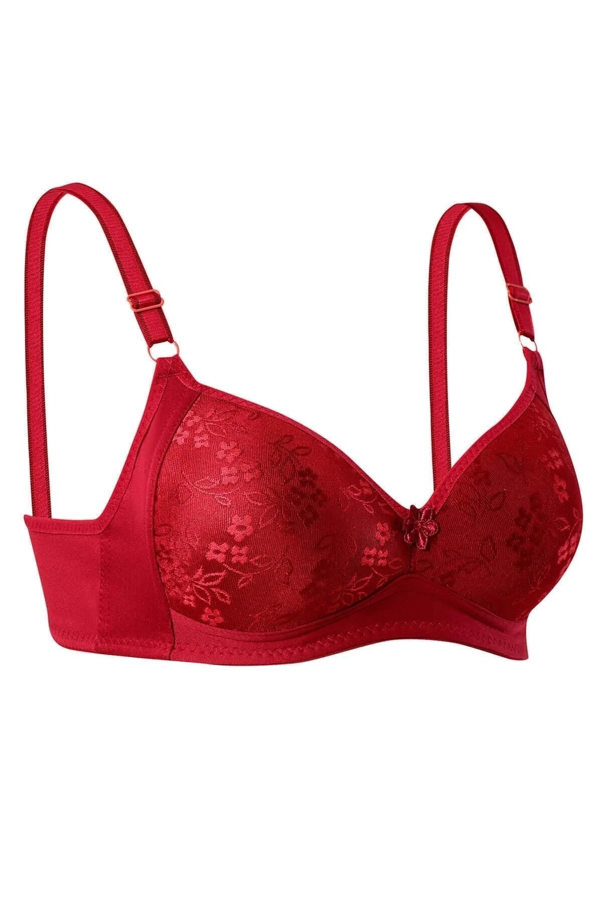 Silikonlu Toparlayıcı Dantelli Sütyen Bordo