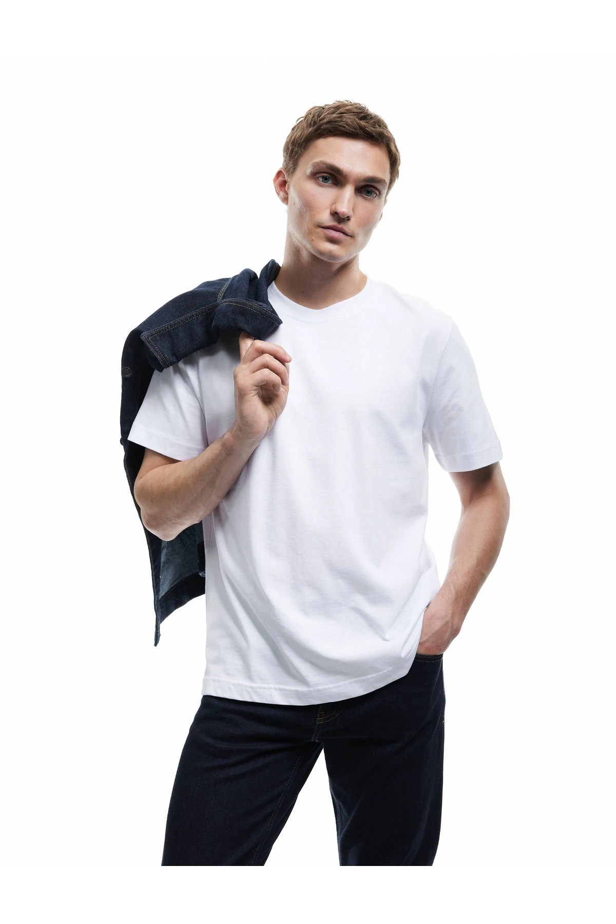 Bisiklet Yaka Pamuklu Regular Fit Kısa Kollu Basic Tişört