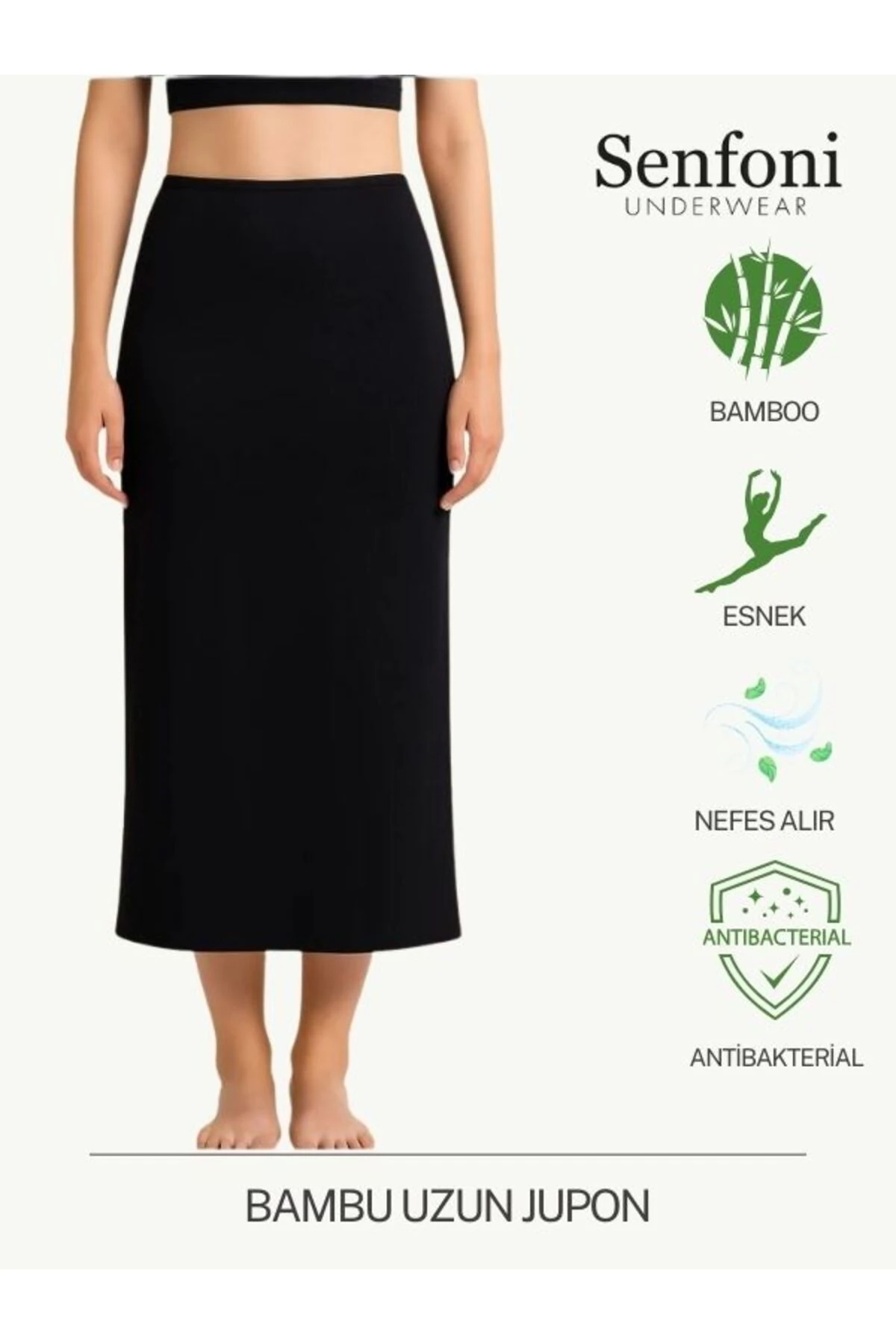 MODA BAMBU JUPON NEFES ALABİLİR KUMAŞ UZUN ETEK ASTARI