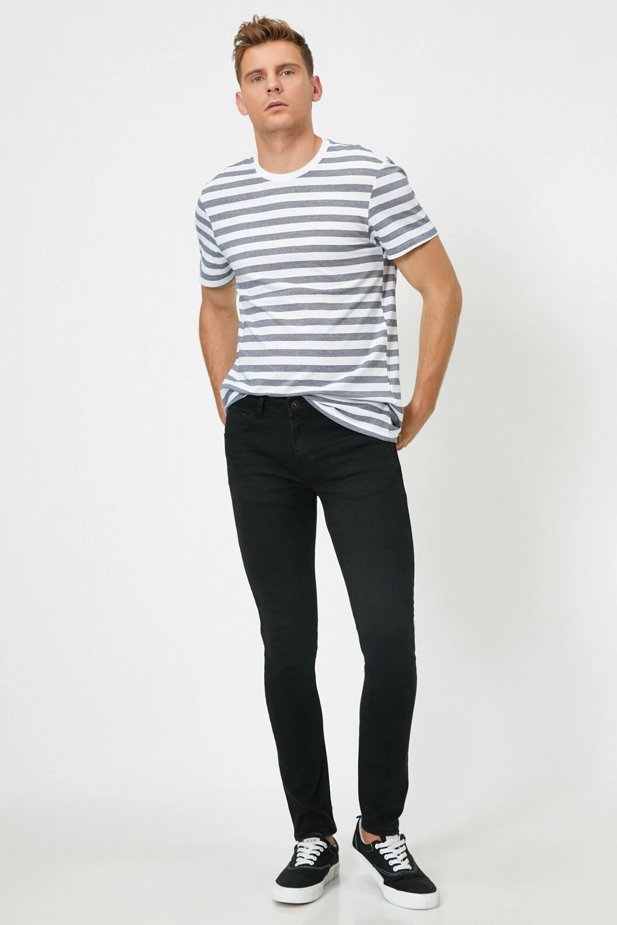 Erkek Antrasit Cepli Jeans