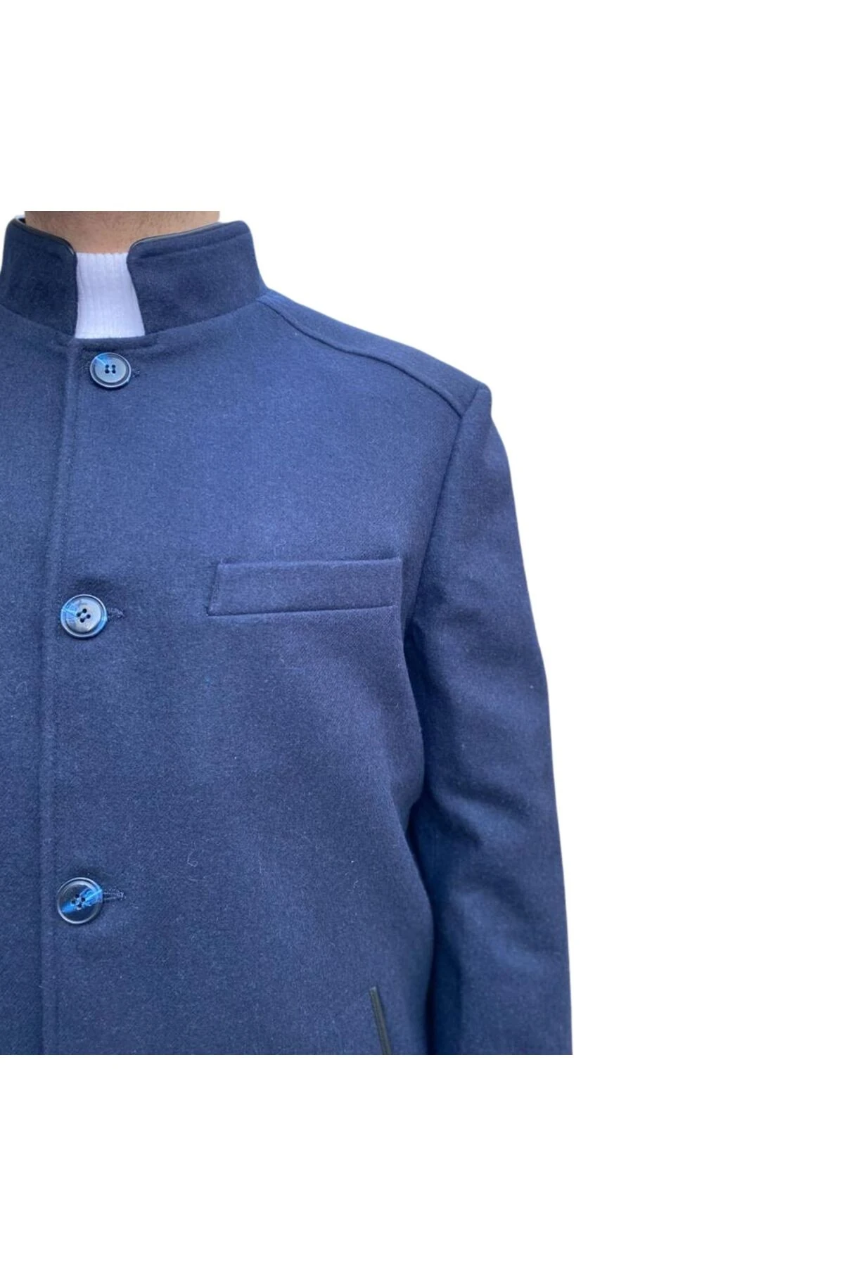 REGULAR FİT PREMİUM YÜN İÇERİKLİ RAHAT KALIP KAŞE KABAN SİYAH