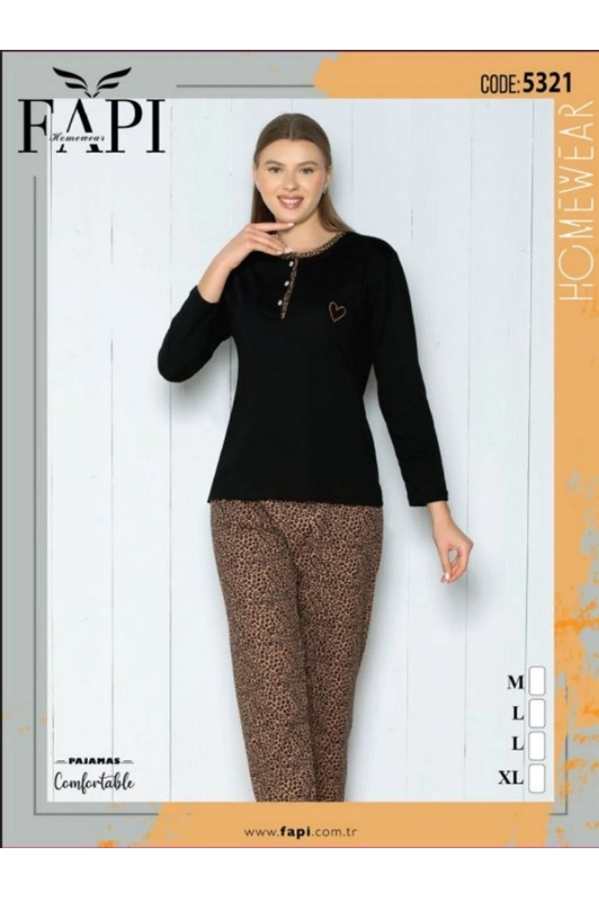 FAPİ PREMİUM UZUN KOLLU BATTAL PİJAMA TAKIMI