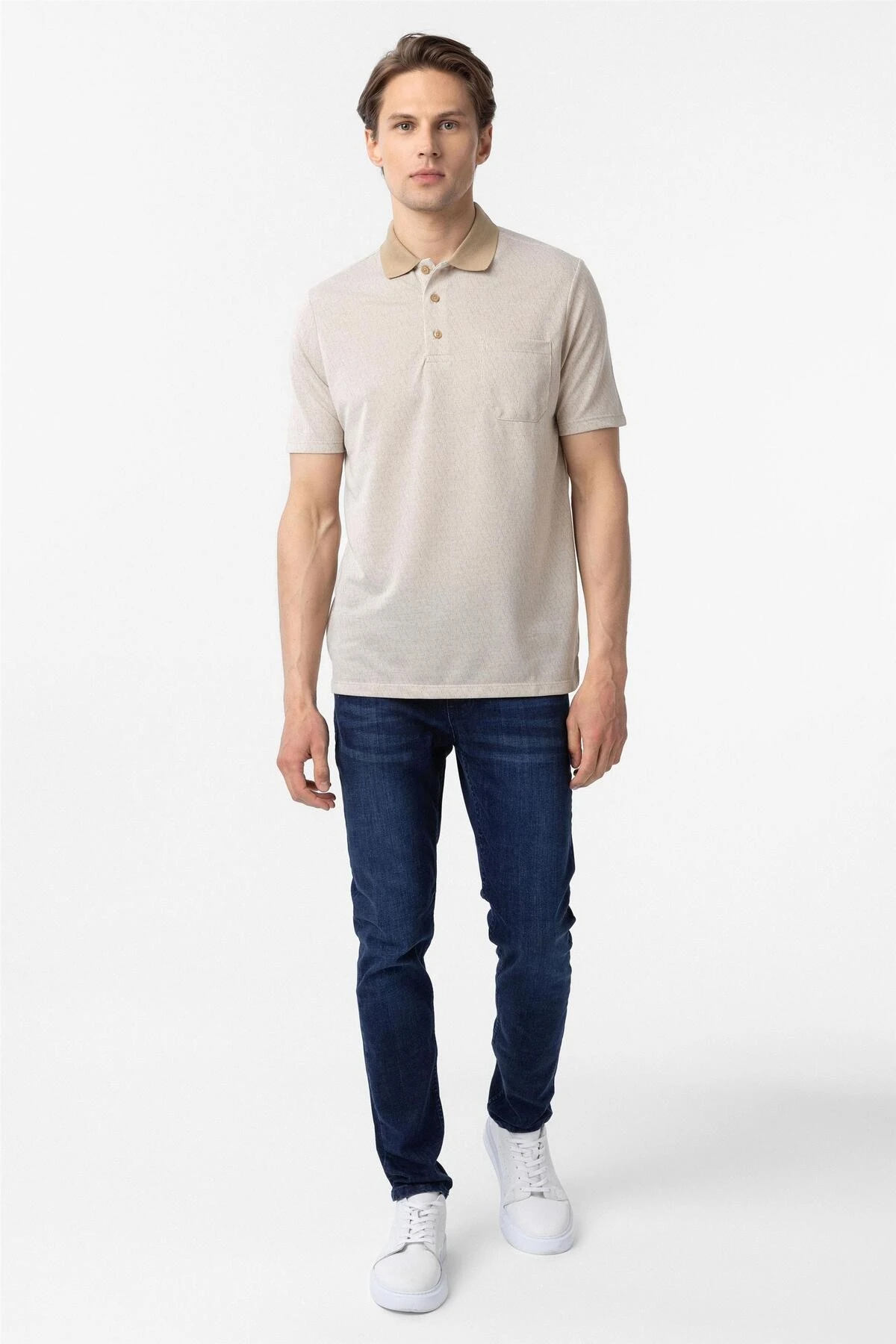 Mavi Regular Armürlü Polo Yaka Tişört