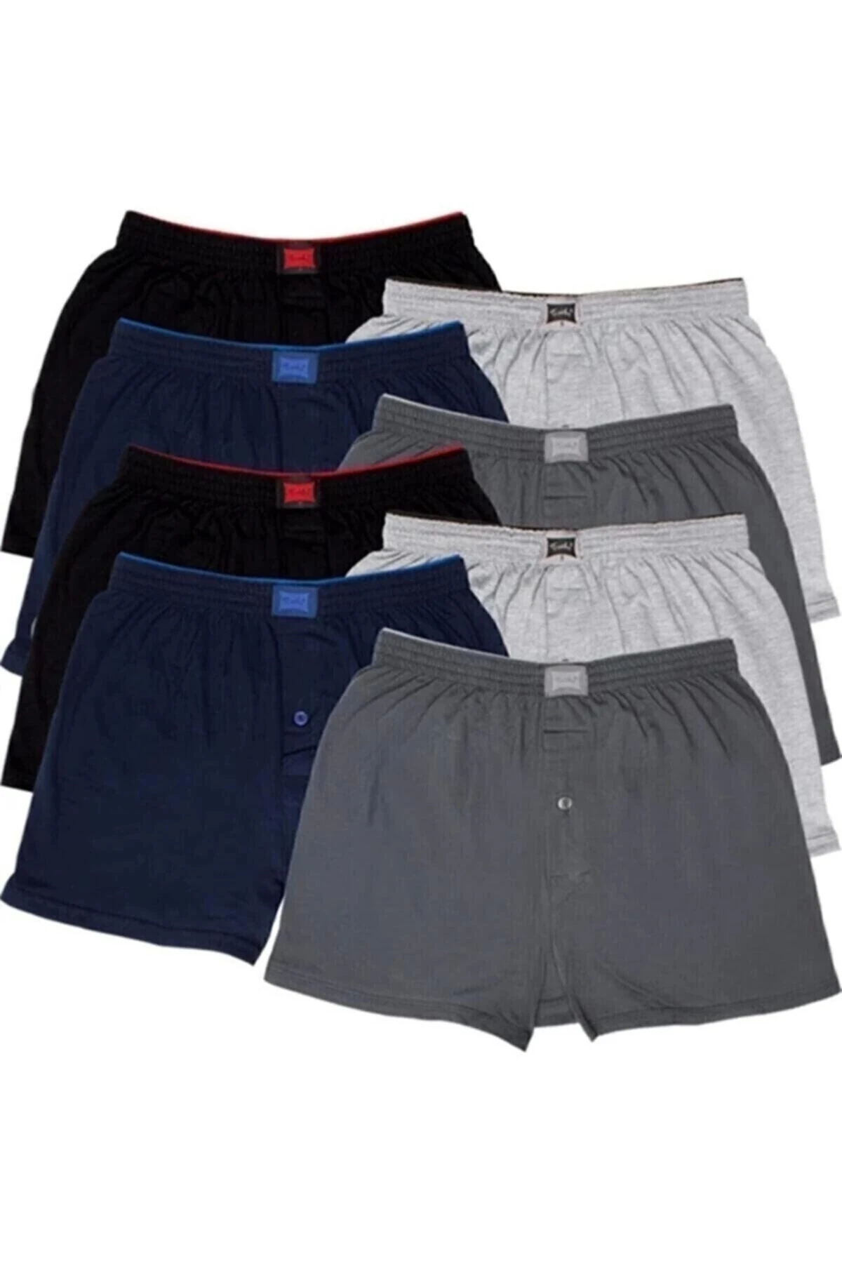 8'li Fırsat Ürünü! Erkek Penye Havlu Bel Boxer Karışık Renk M Beden