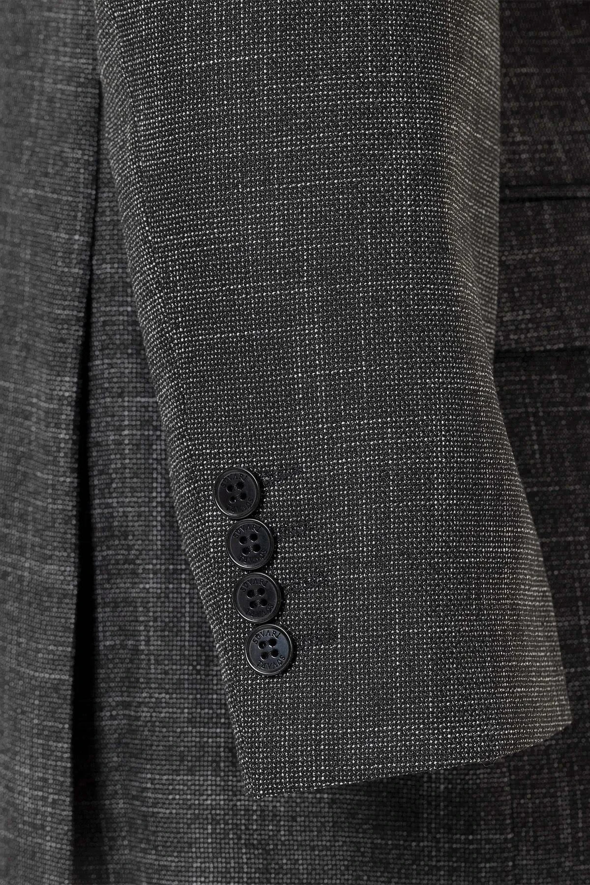 Süvari Regular Kalıp Armürlü Yelekli Takım Elbise