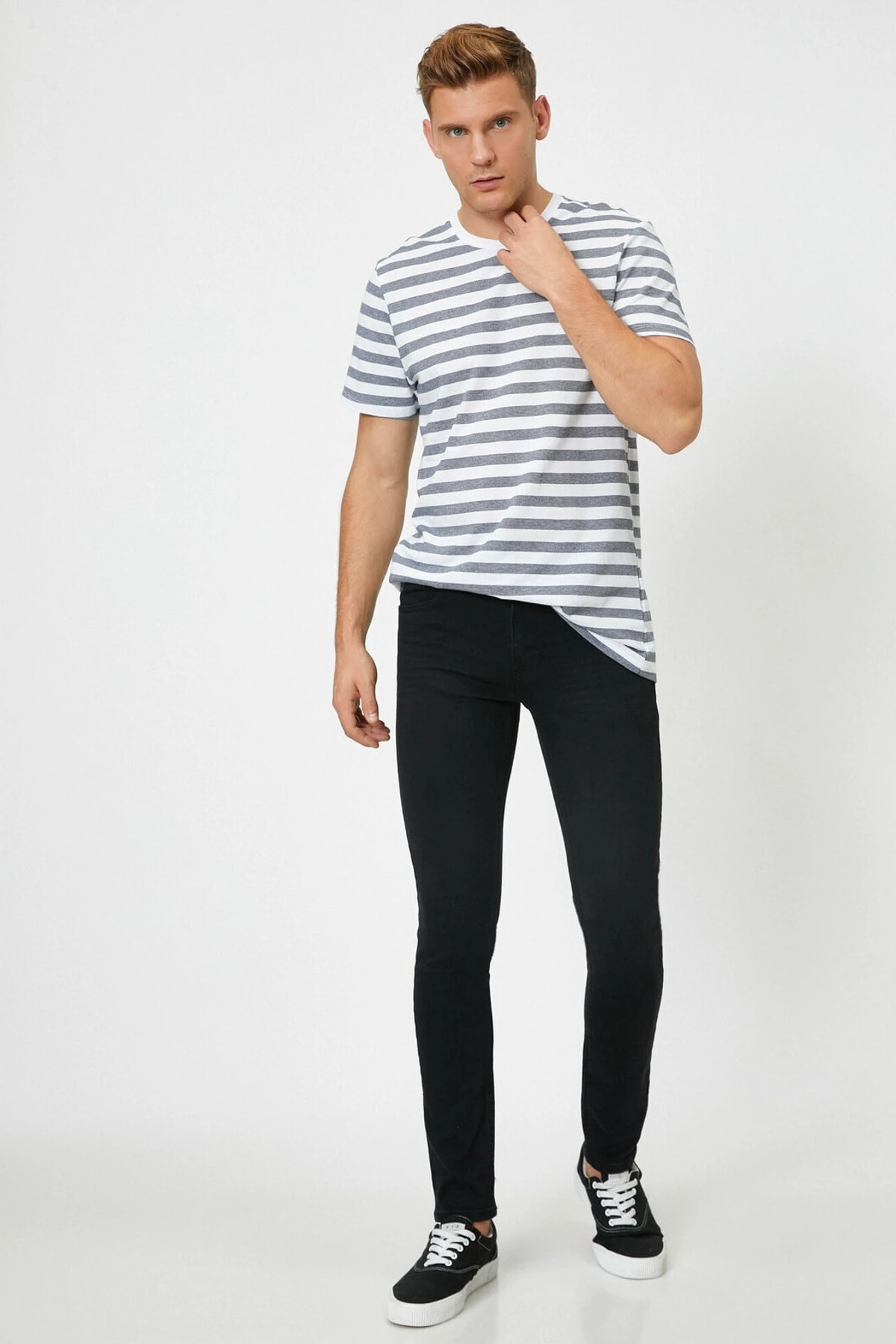 Erkek Antrasit Cepli Jeans