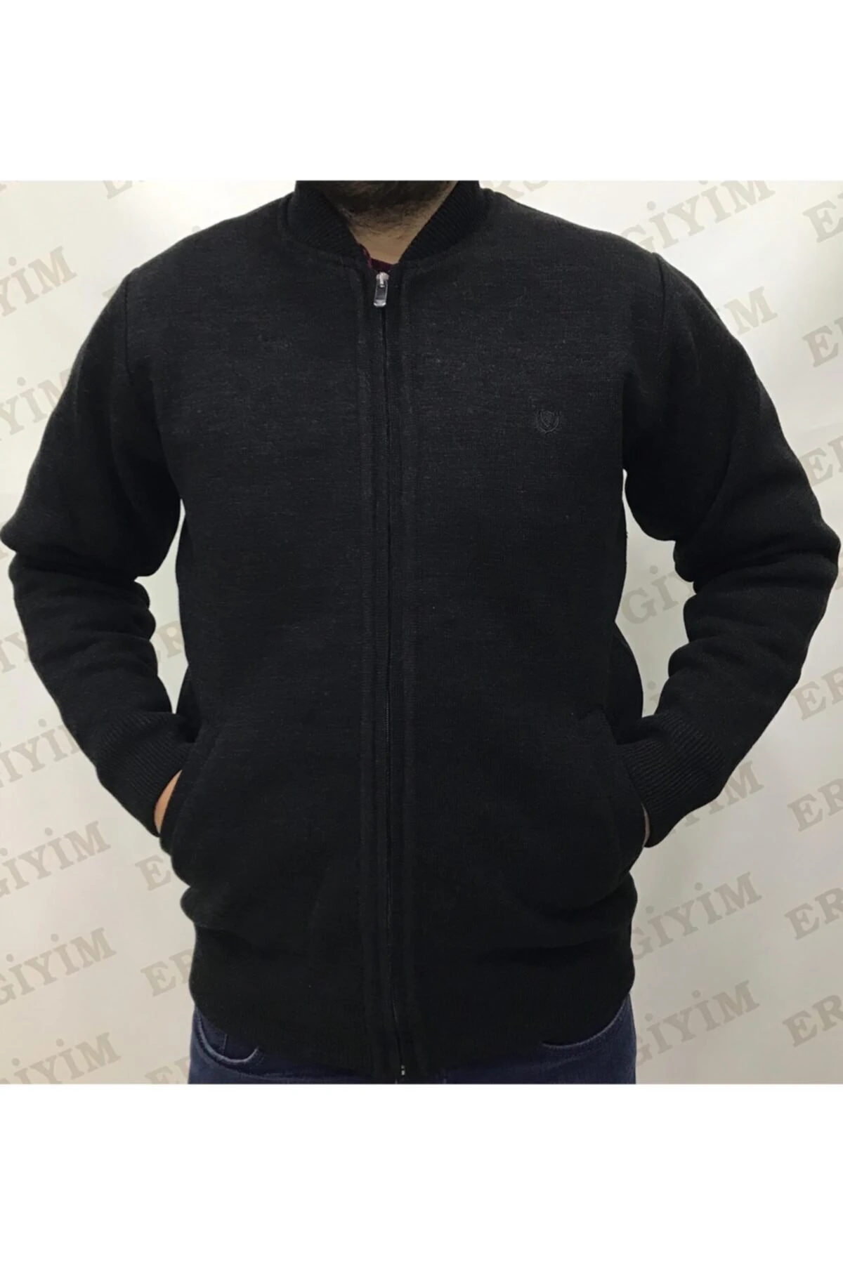 Erkek Füme Klasik İçi Astarlı Hırka