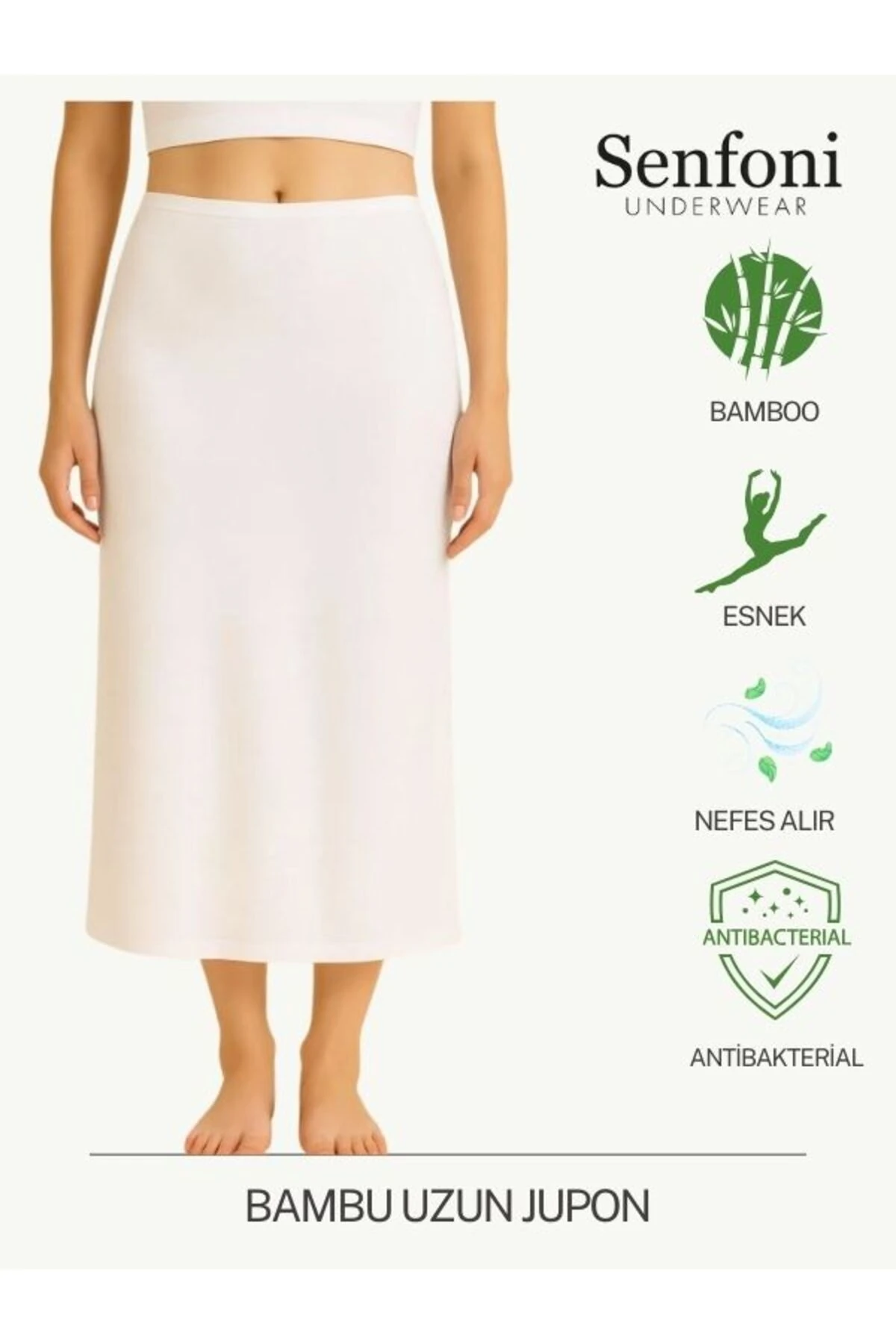 MODA BAMBU JUPON NEFES ALABİLİR KUMAŞ UZUN ETEK ASTARI