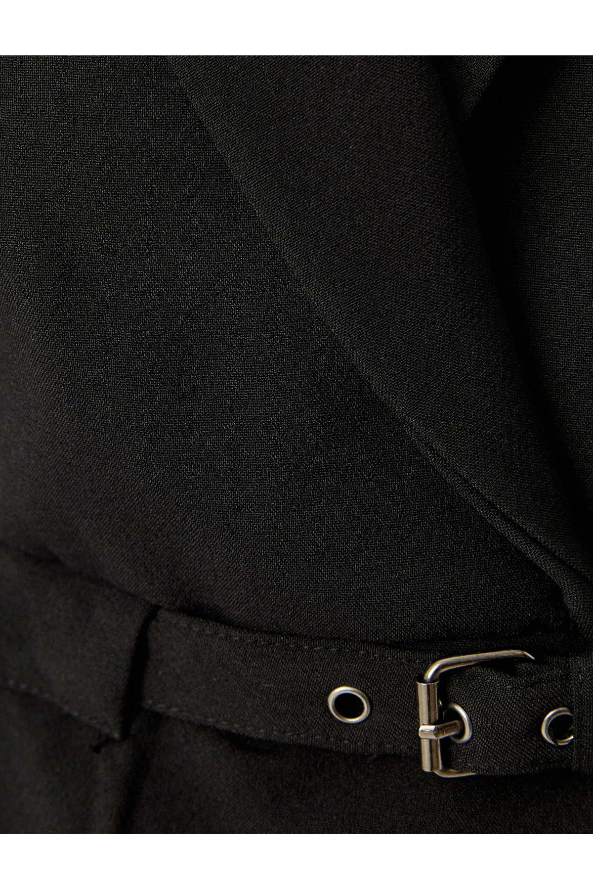 Kemerli Kruvaze Uzun Blazer Yelek