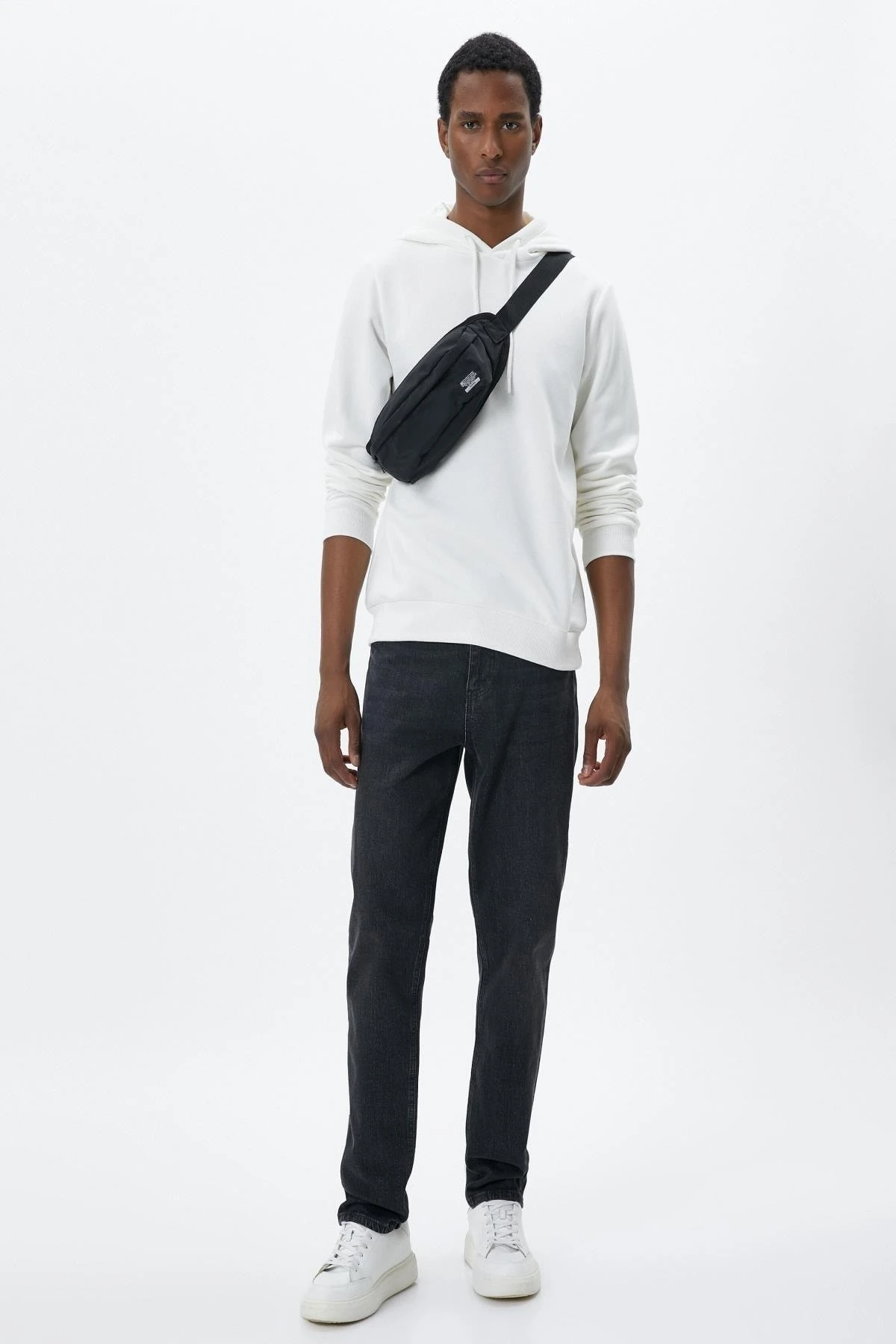 Basic Kapşonlu Sweat Uzun Kollu Şardonlu