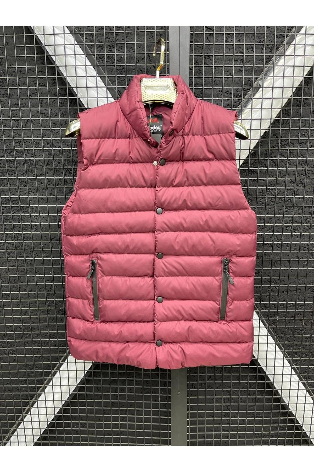 Erkek Soft Casual Lacivert Spor Dolum Yatay Dikiş Patlı Şişme Yelek