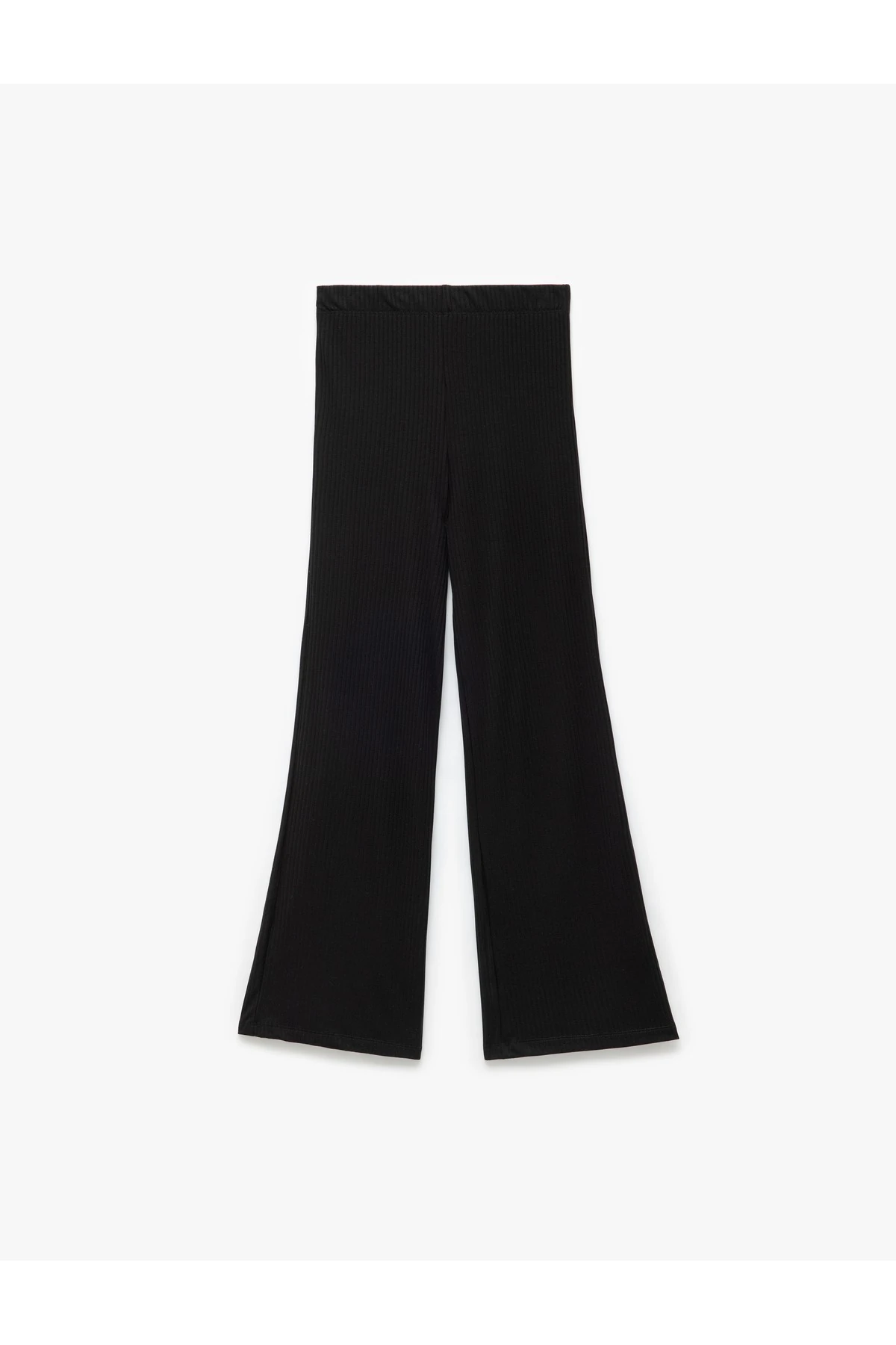 Viskon Karışımlı Yüksek Bel İspanyol Paça Tayt Pantolon