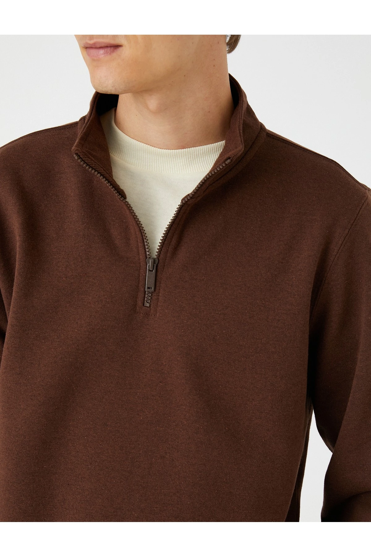 4WAM70126MK Koton Erkek Sweat BEJ