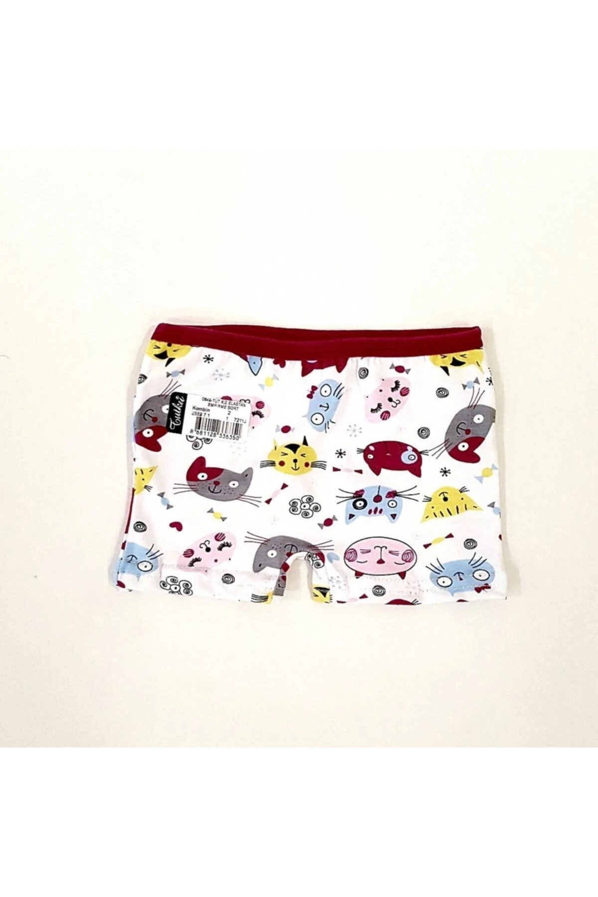 Kız Çocuk 6'lı Renkli Desenli Boxer