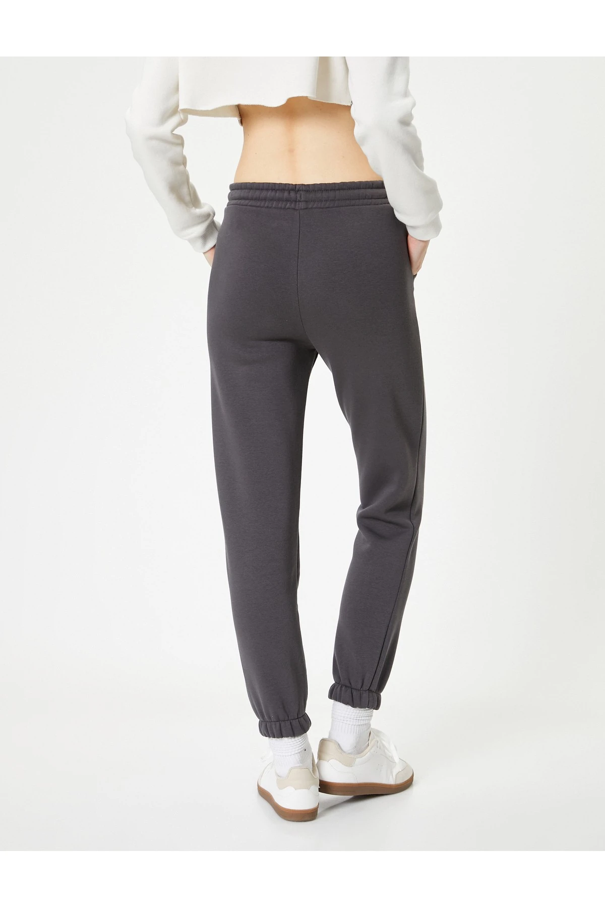 Şardonlu Jogger Eşofman Altı Beli Bağlamalı Cepli