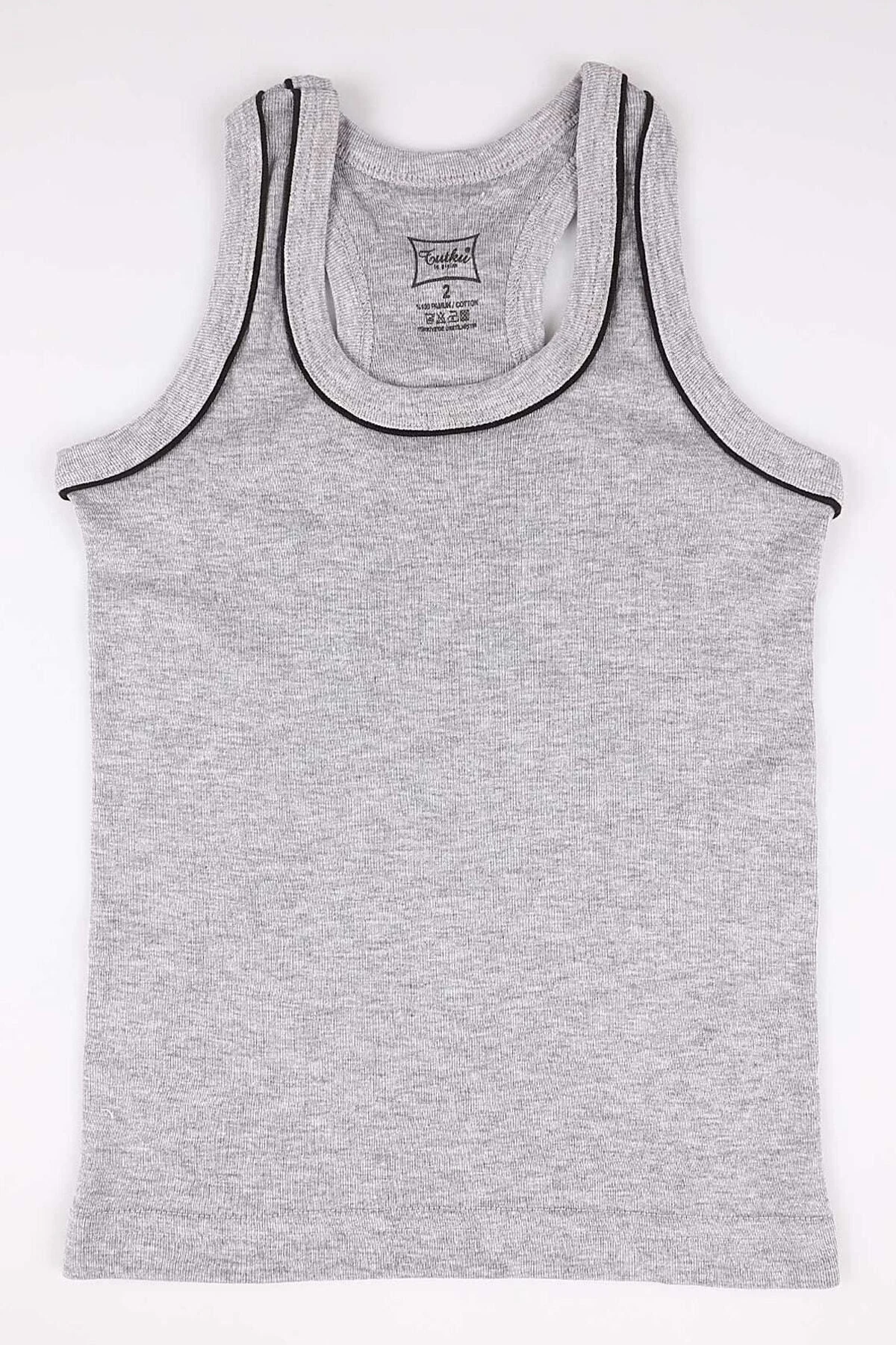 Erkek Çocuk Siyah Pamuklu Spor Atlet Rambo Atlet 6'lı Paket