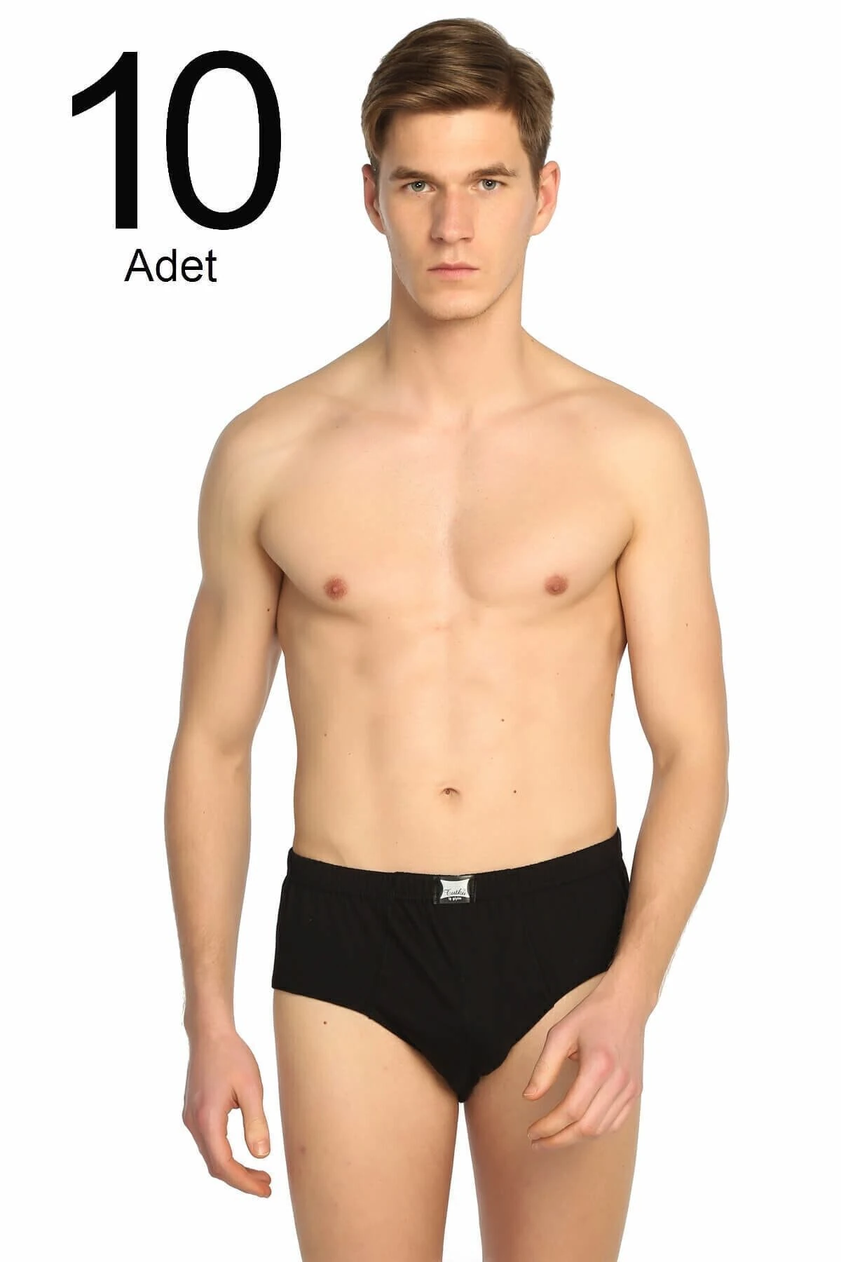 Erkek Siyah 10'lu Paket Pamuk Slip Yeni Sezon