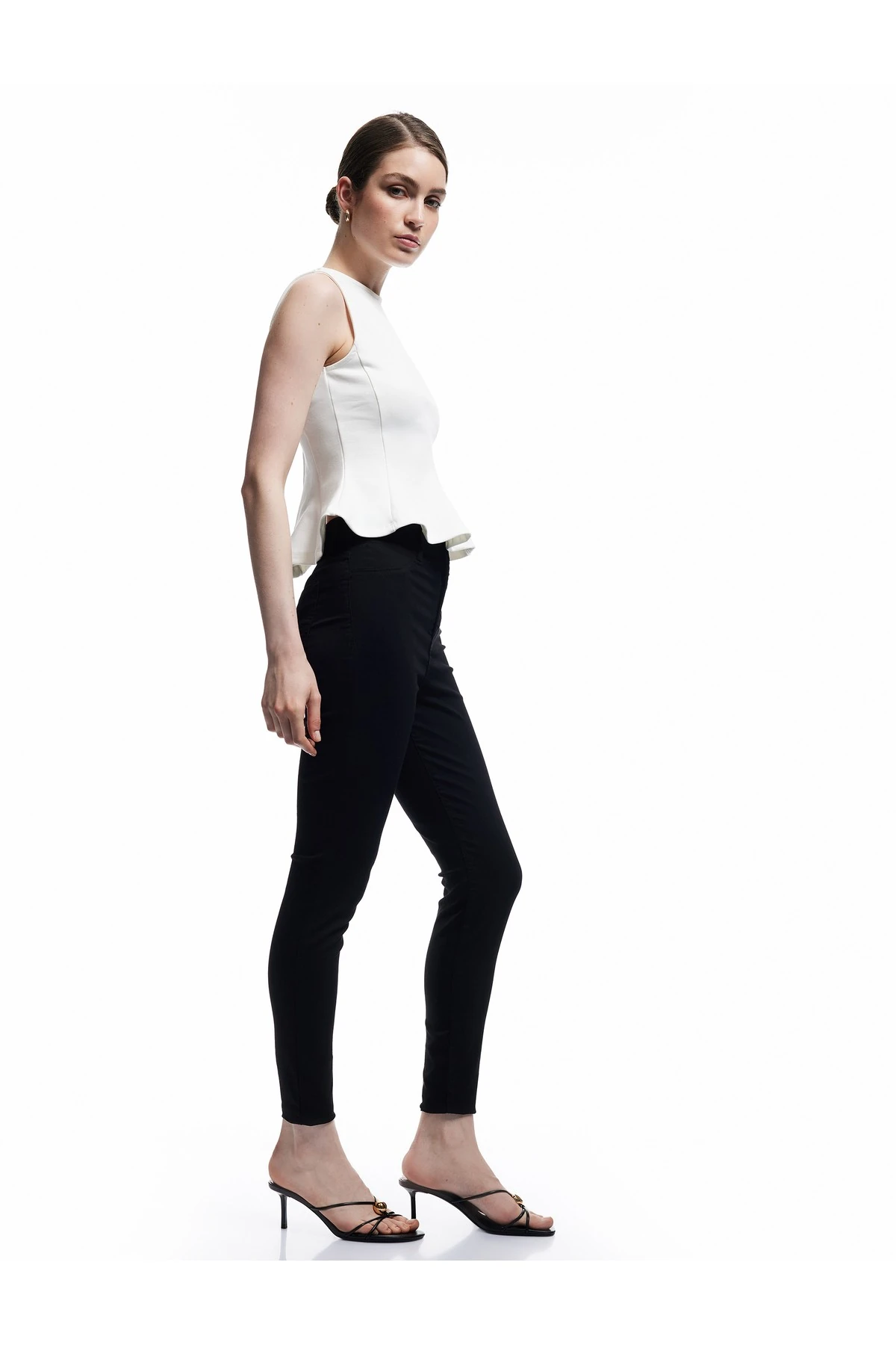 Yüksek Bel Dar Paça Skinny Fit Toparlayıcı Kot Pantolon - Skinny Push Up Fit Jean