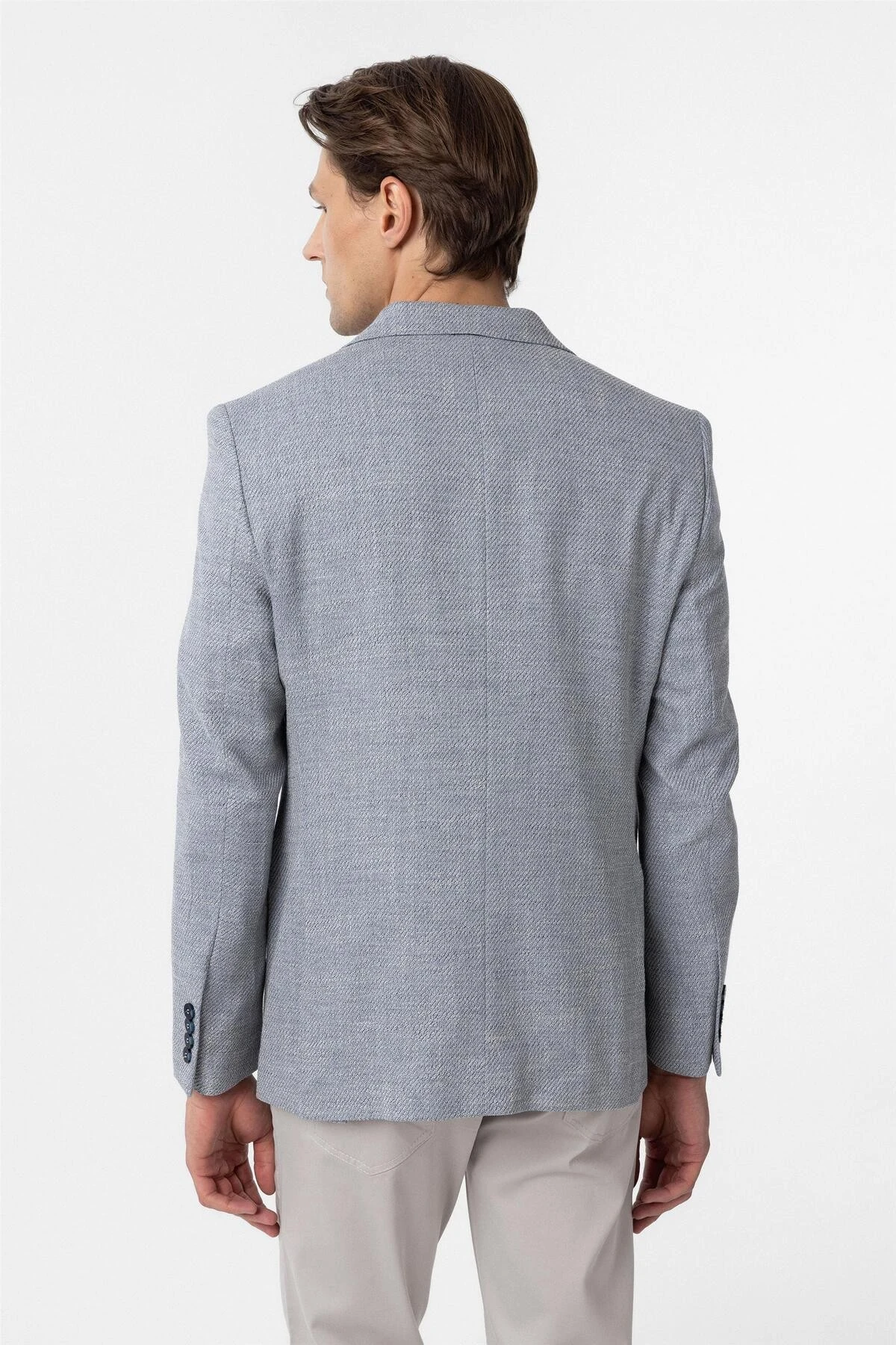 Mavi Slim Fit Düz Mono Yaka 6 Drop Ceket