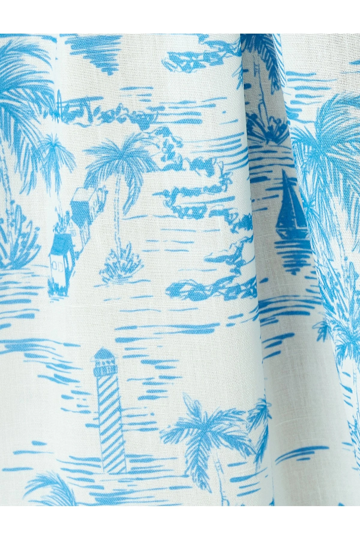 Yüksek Bel Cepli Kloş Midi Boy Çiçekli Etek